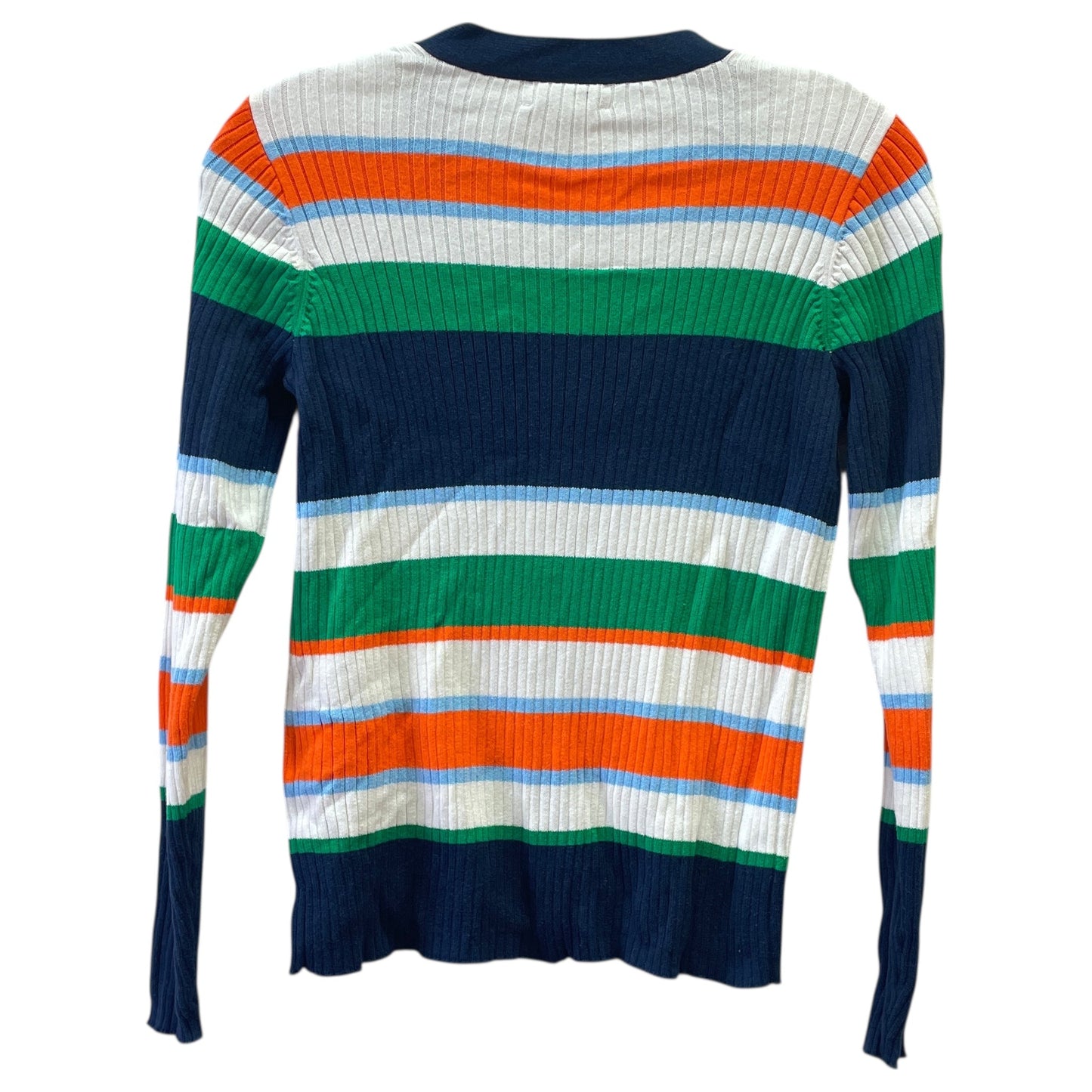 Sweater Cardigan By Charter Club In Striped Pattern, Size:Xs