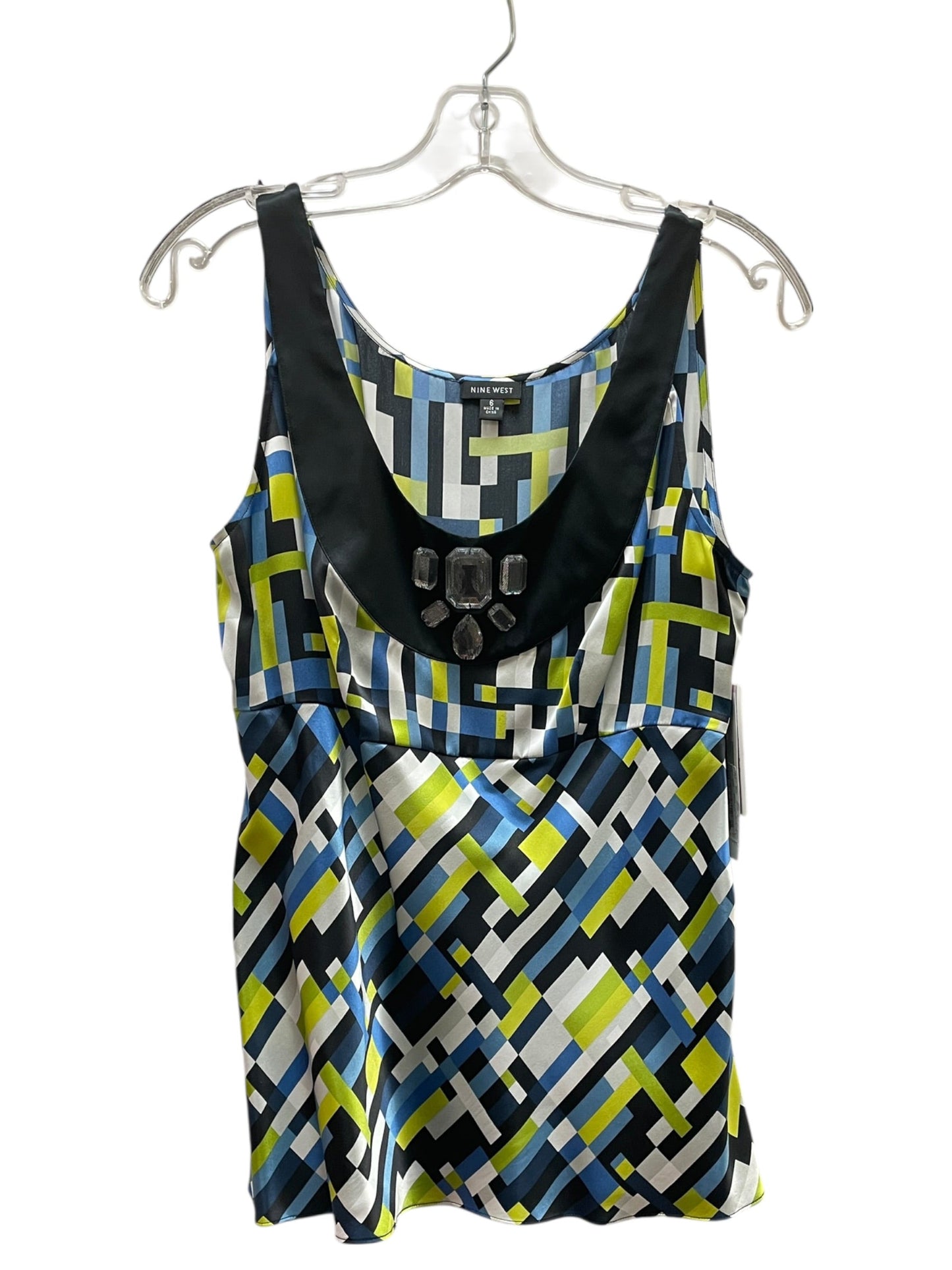 Blouse Sleeveless By Nine West In Multi, Size:6