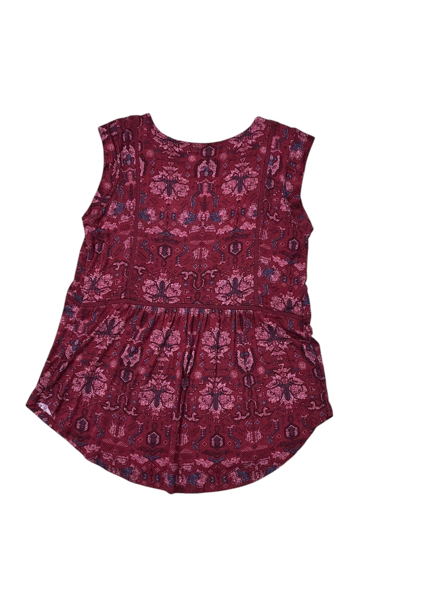 Top Sleeveless By Faded Glory In Red, Size:S