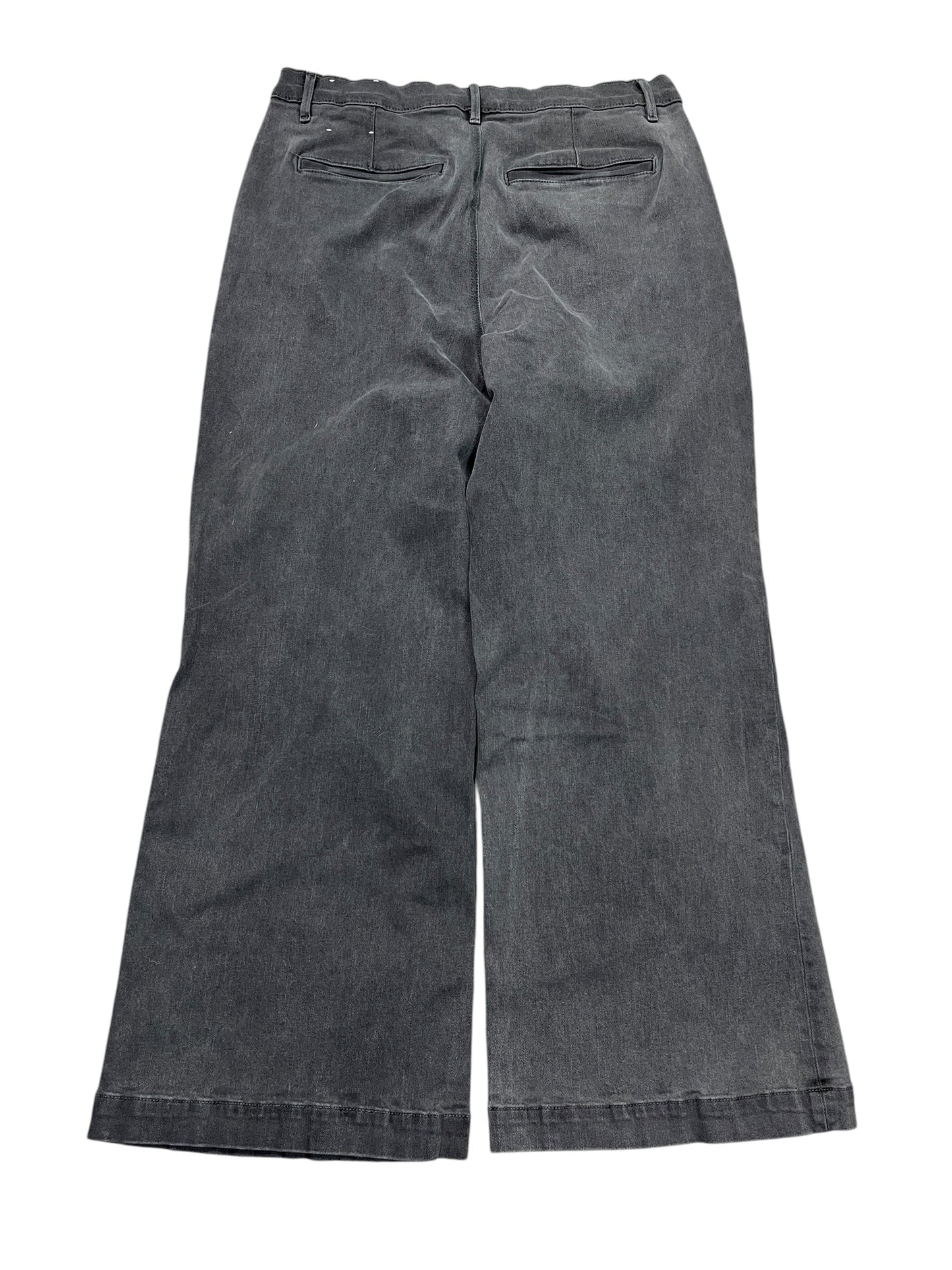 Jeans Wide Leg By Ann Taylor In Black Denim, Size:16