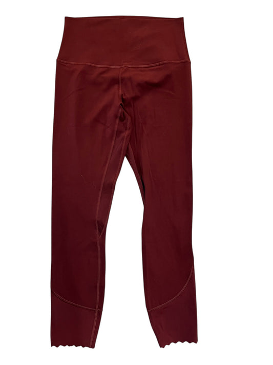 Athletic Leggings Capris By Lululemon In Maroon, Size:S
