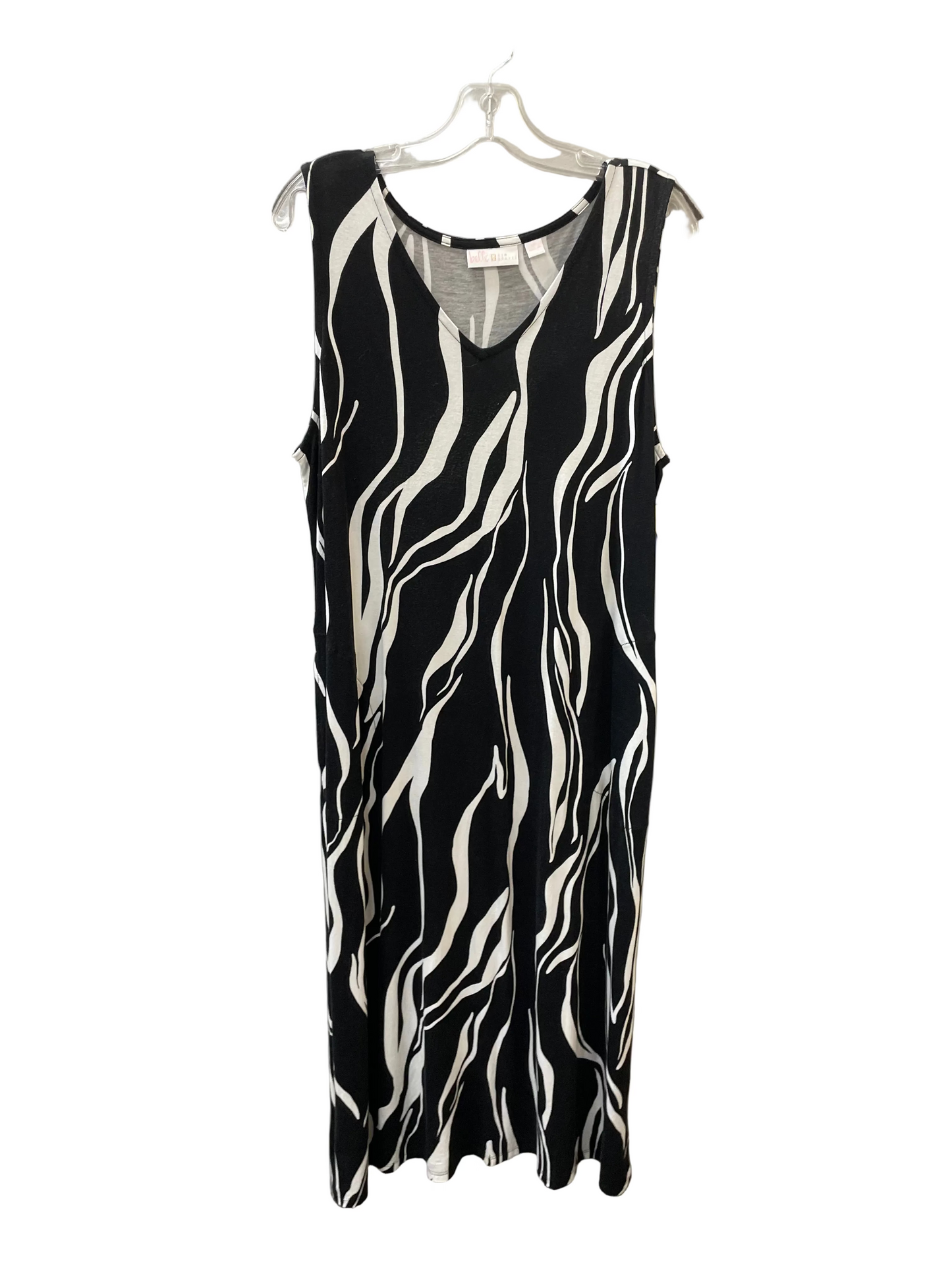 Dress Casual Maxi By Belle By Kim Gravel In Black & White, Size:Lp