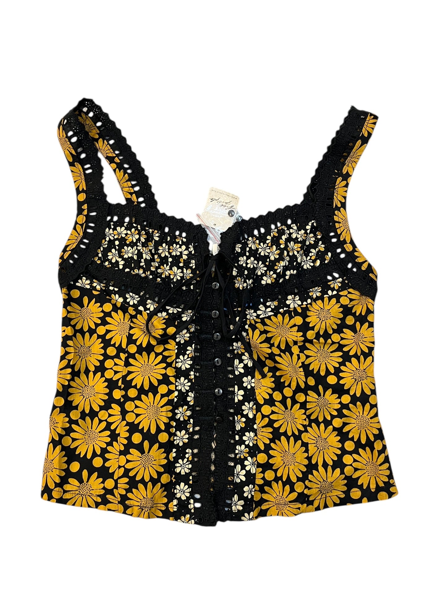 Top Sleeveless By Free People In Floral Print, Size:S