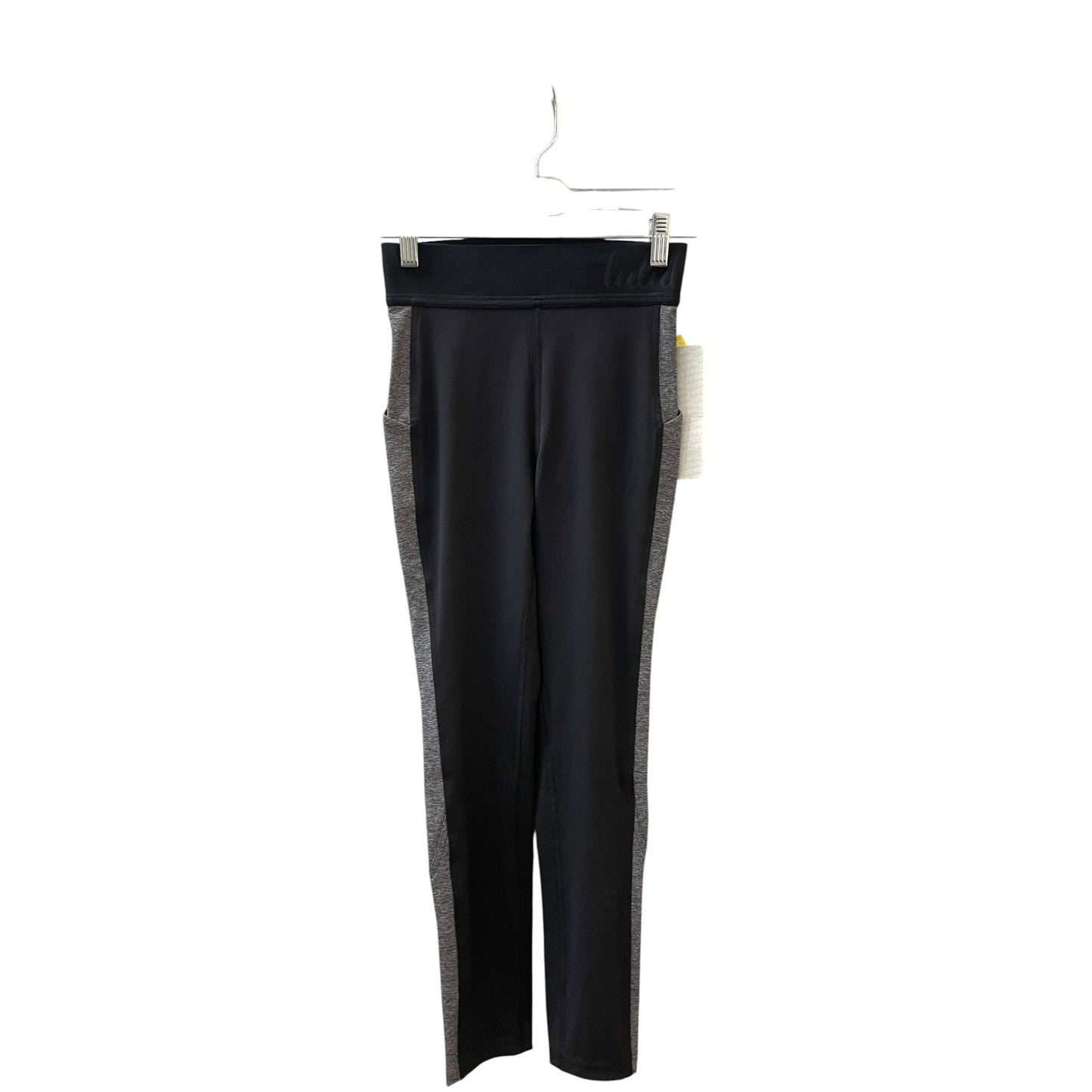 Athletic Leggings By Lululemon In Black & Grey, Size:S