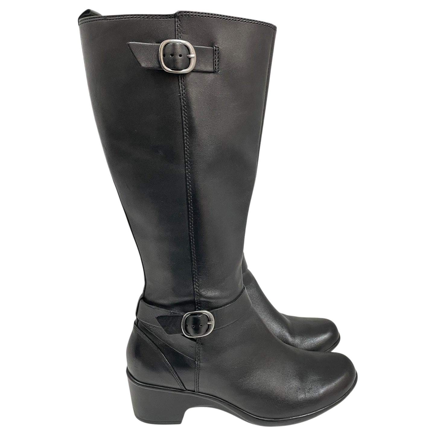 Boots Knee Heels By Clarks In Black, Size:9