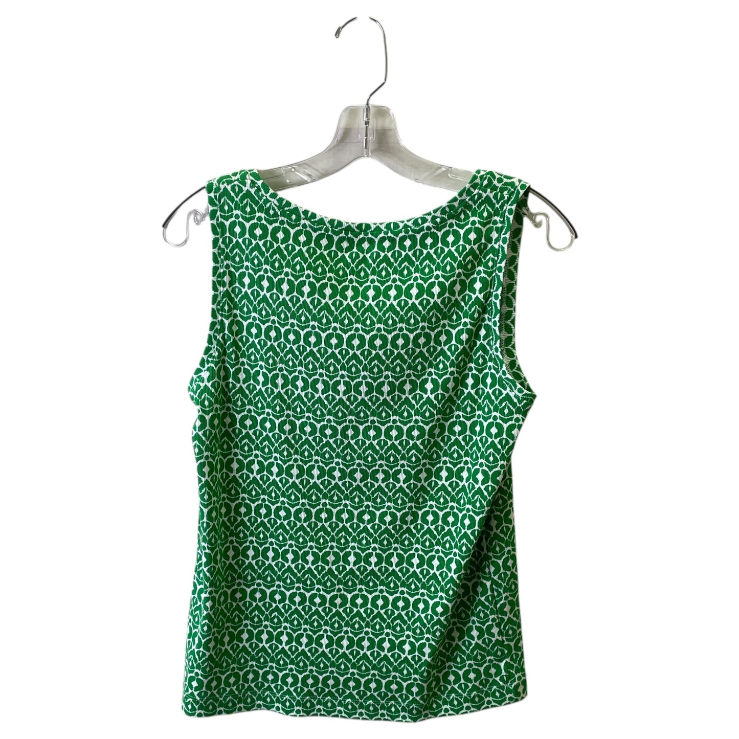 Tank Top By Chicos In Green & White, Size:M