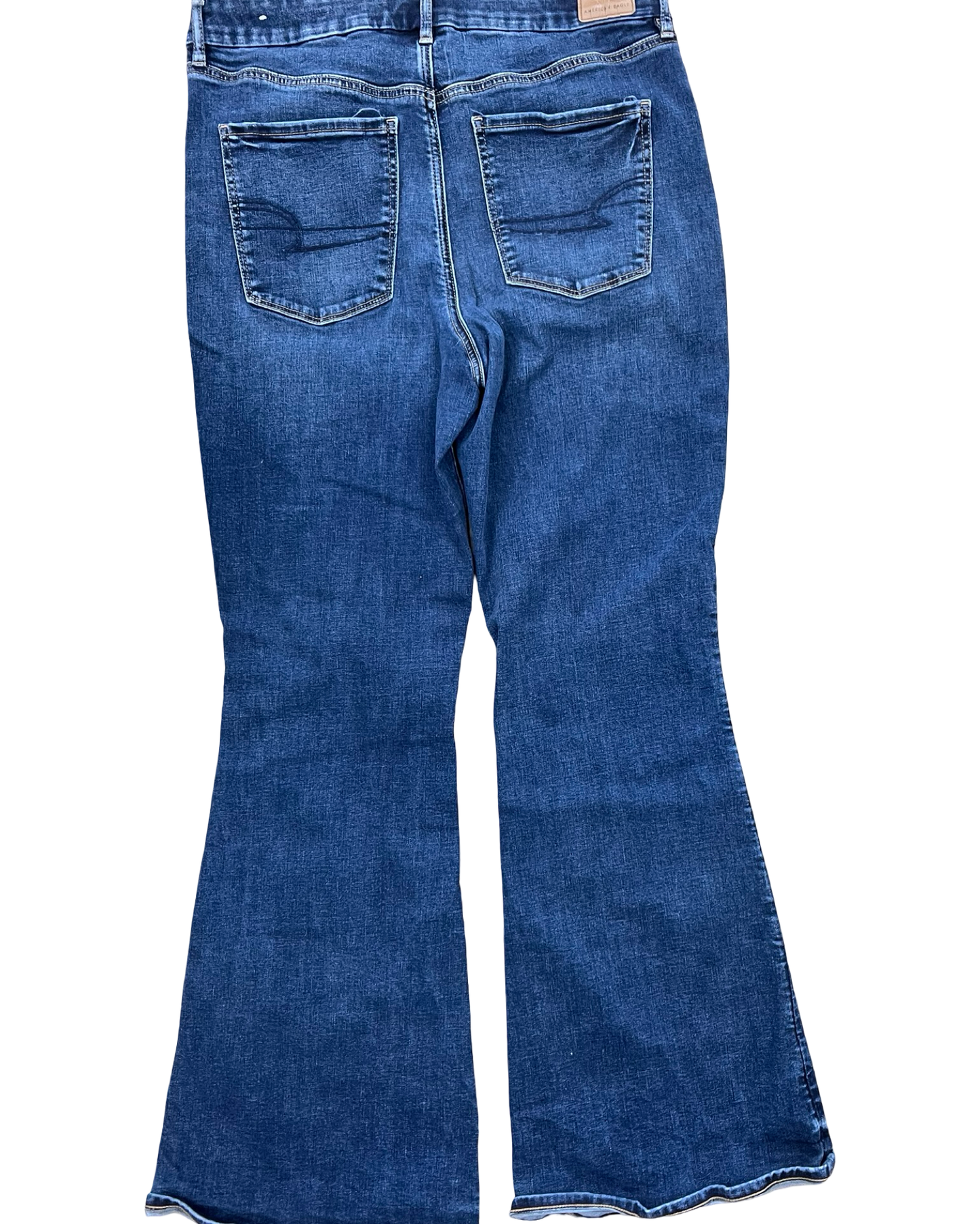 Jeans Flared By American Eagle In Blue Denim, Size:14