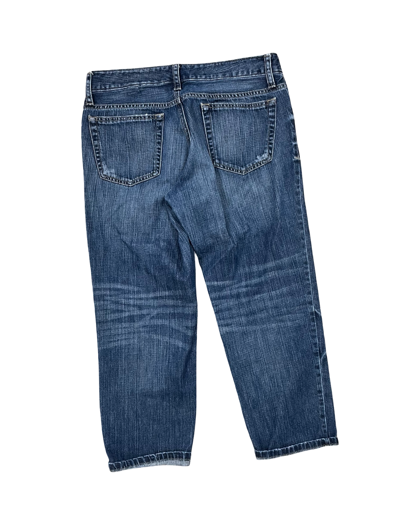 Jeans Cropped By Eddie Bauer In Blue Denim, Size:8
