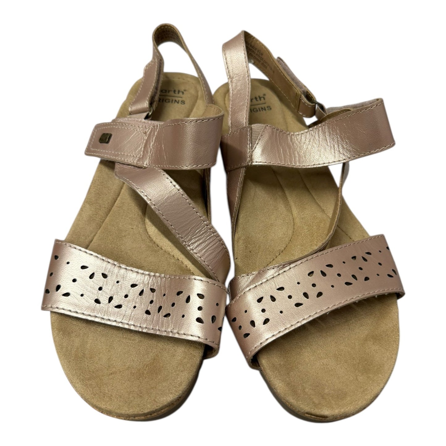 Sandals Heels Wedge By Earth In Pink, Size:9.5