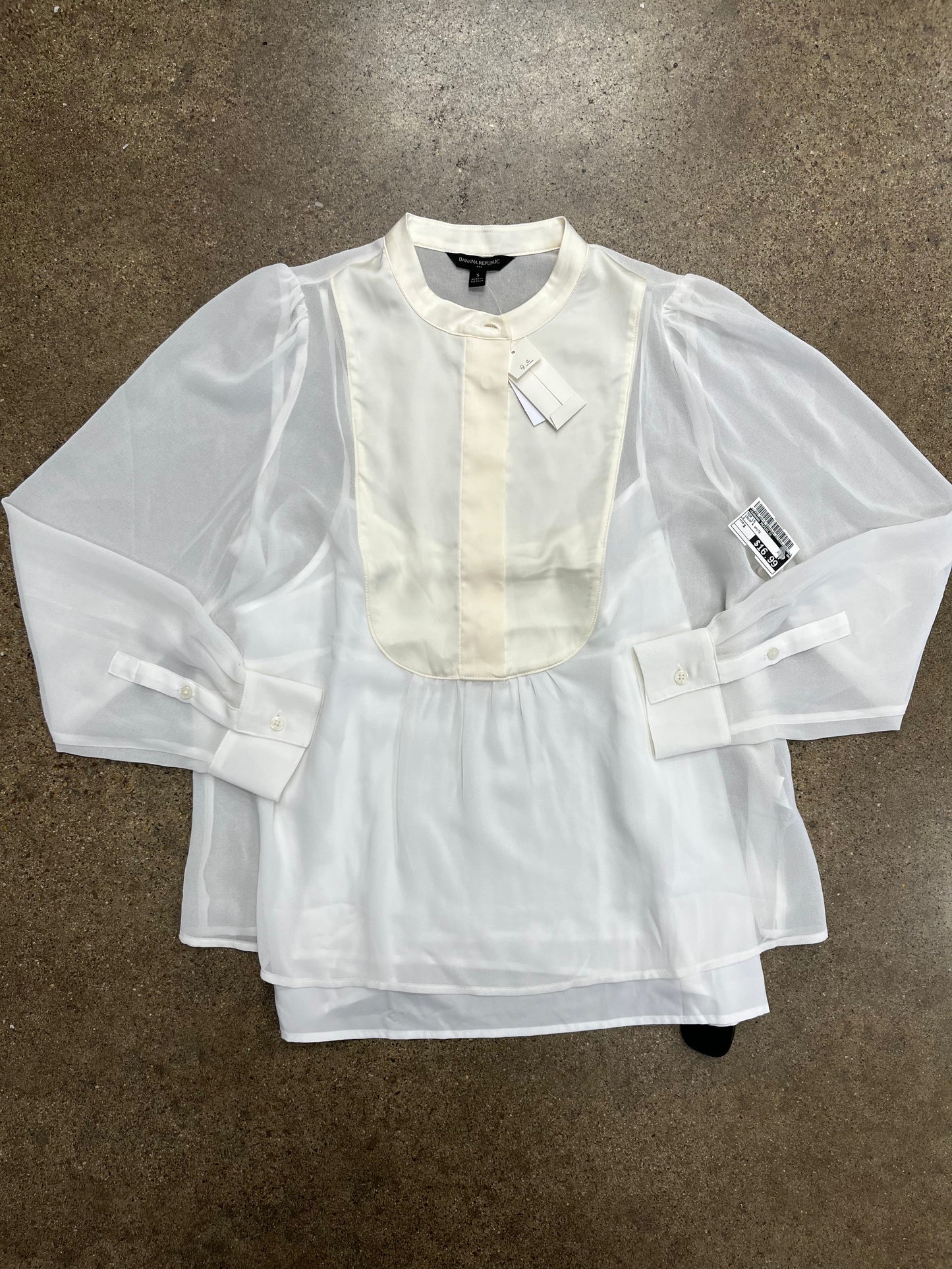 Top Ls By Banana Republic In Cream & White, Size:S