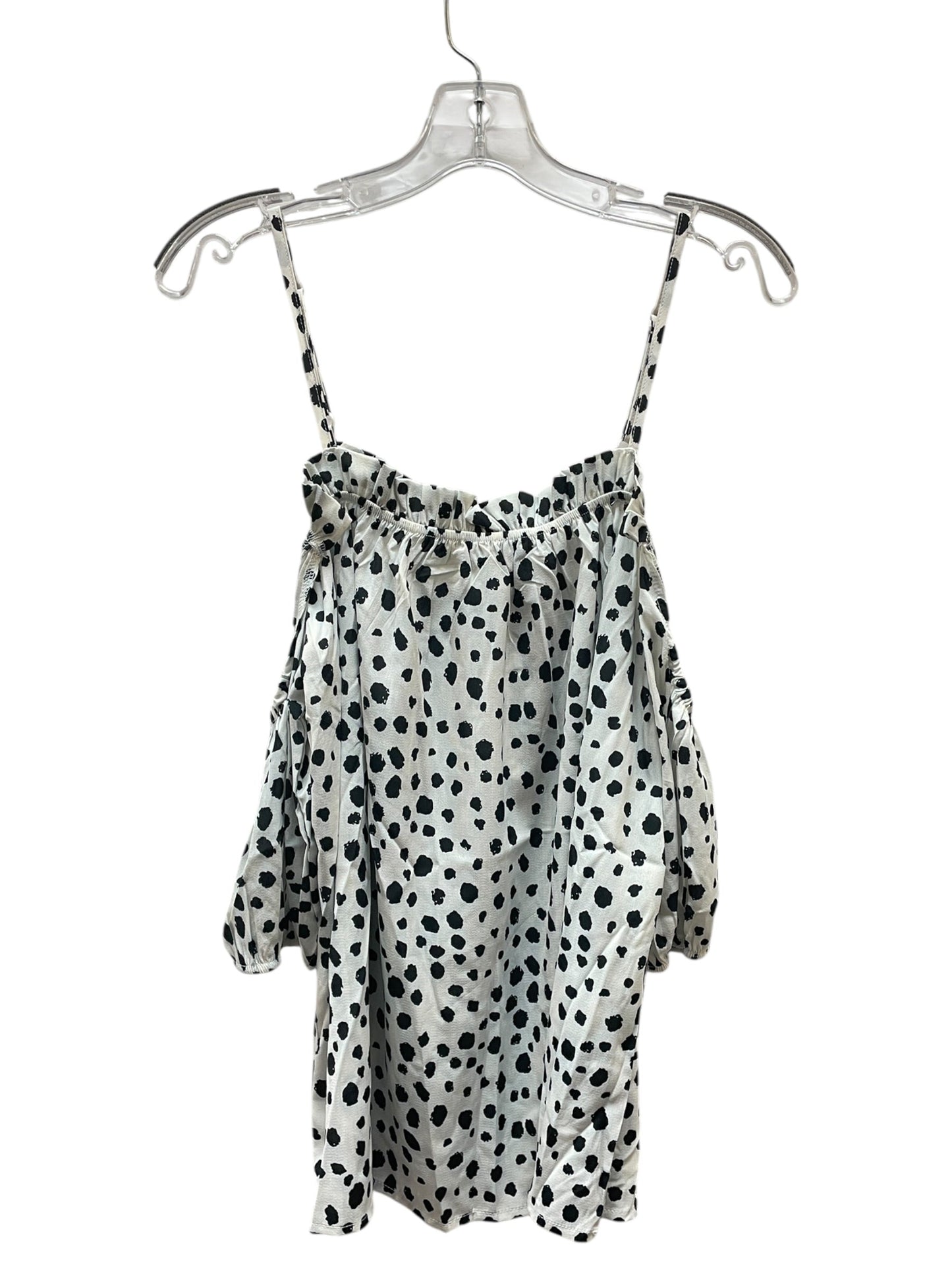 Blouse Ss By COEUR DE VAGUE In Black & White, Size:S