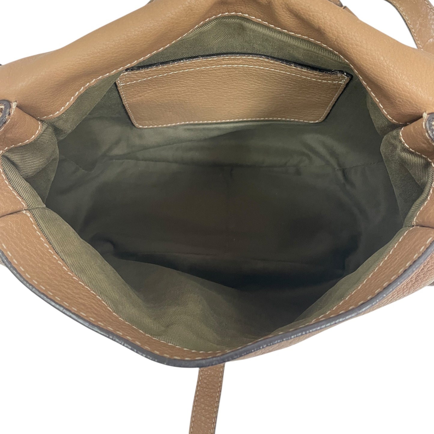 Crossbody Luxury Designer By Chloe In Taupe, Size:Large