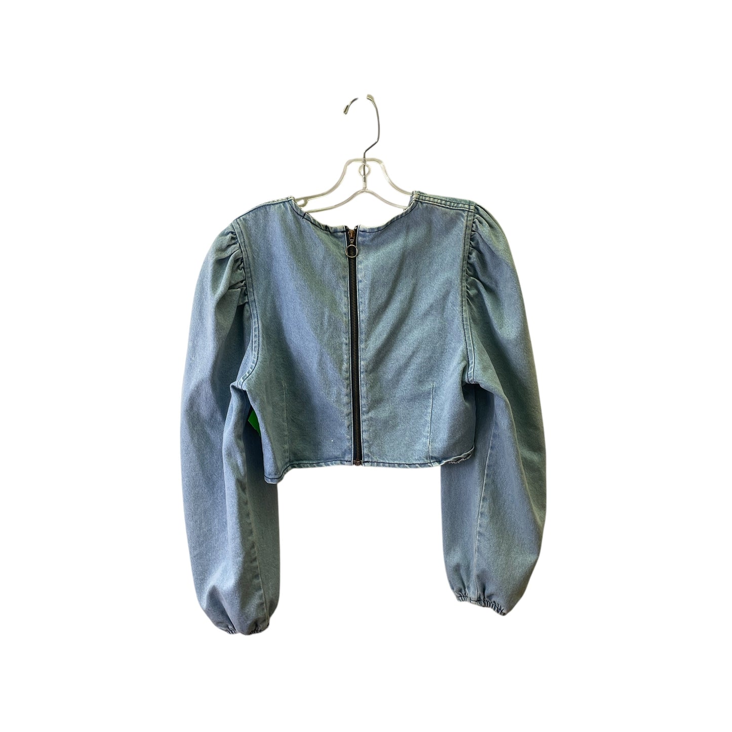 Top Ls By Boohoo Boutique In Blue Denim, Size:M