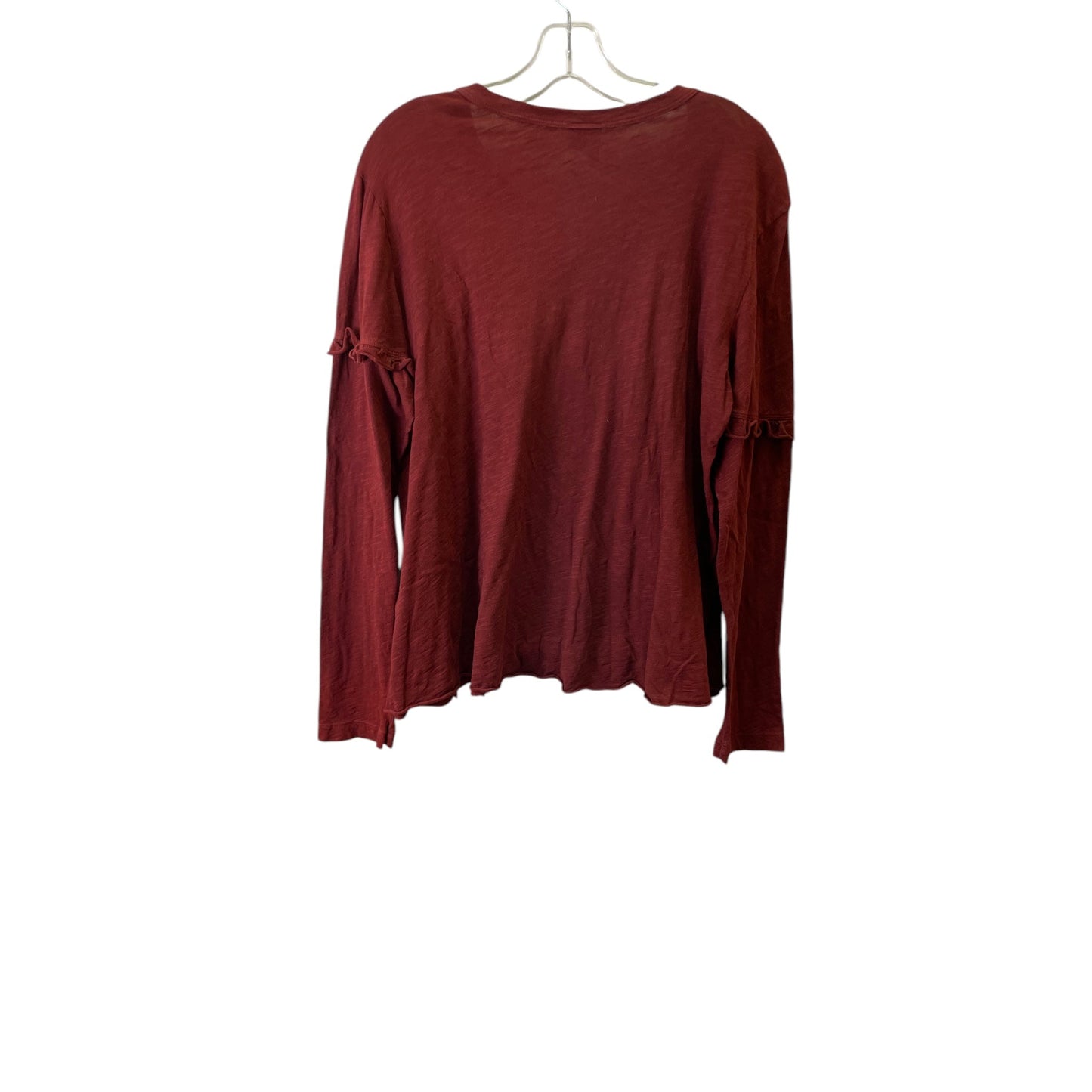 Top Ls By Left Of Center In Maroon, Size:Xl