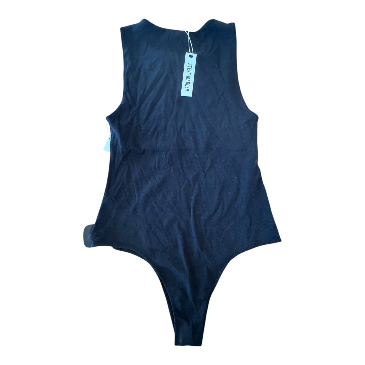 Top Sleeveless Bodysuit By Steve Madden In Black, Size:S