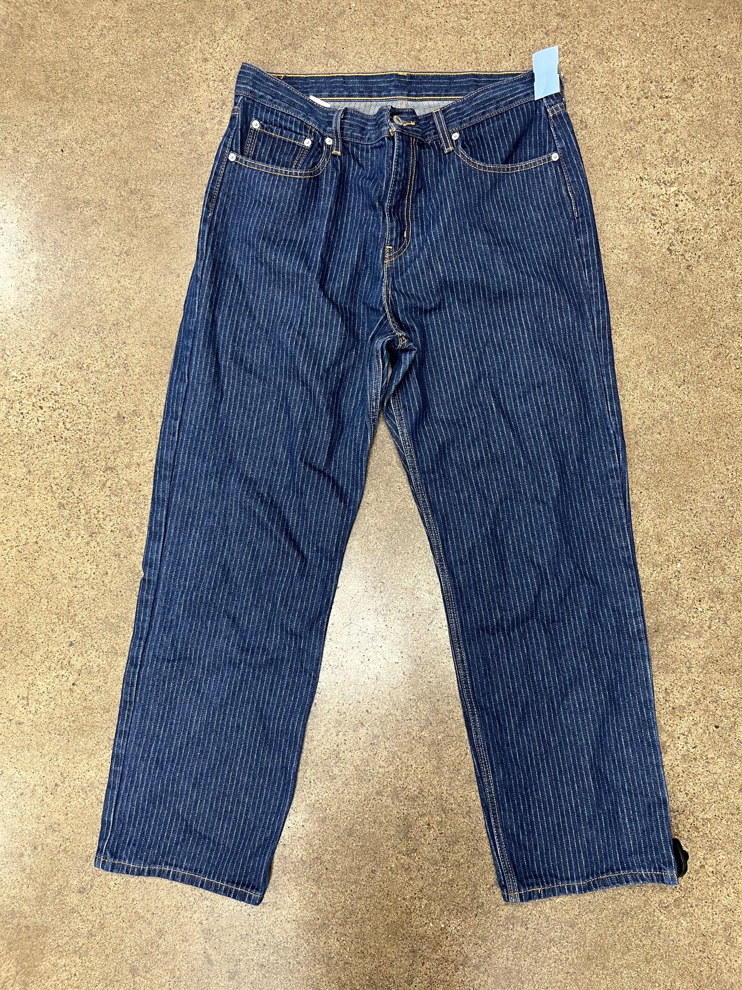 Jeans Straight By Levis In Blue Denim, Size:14