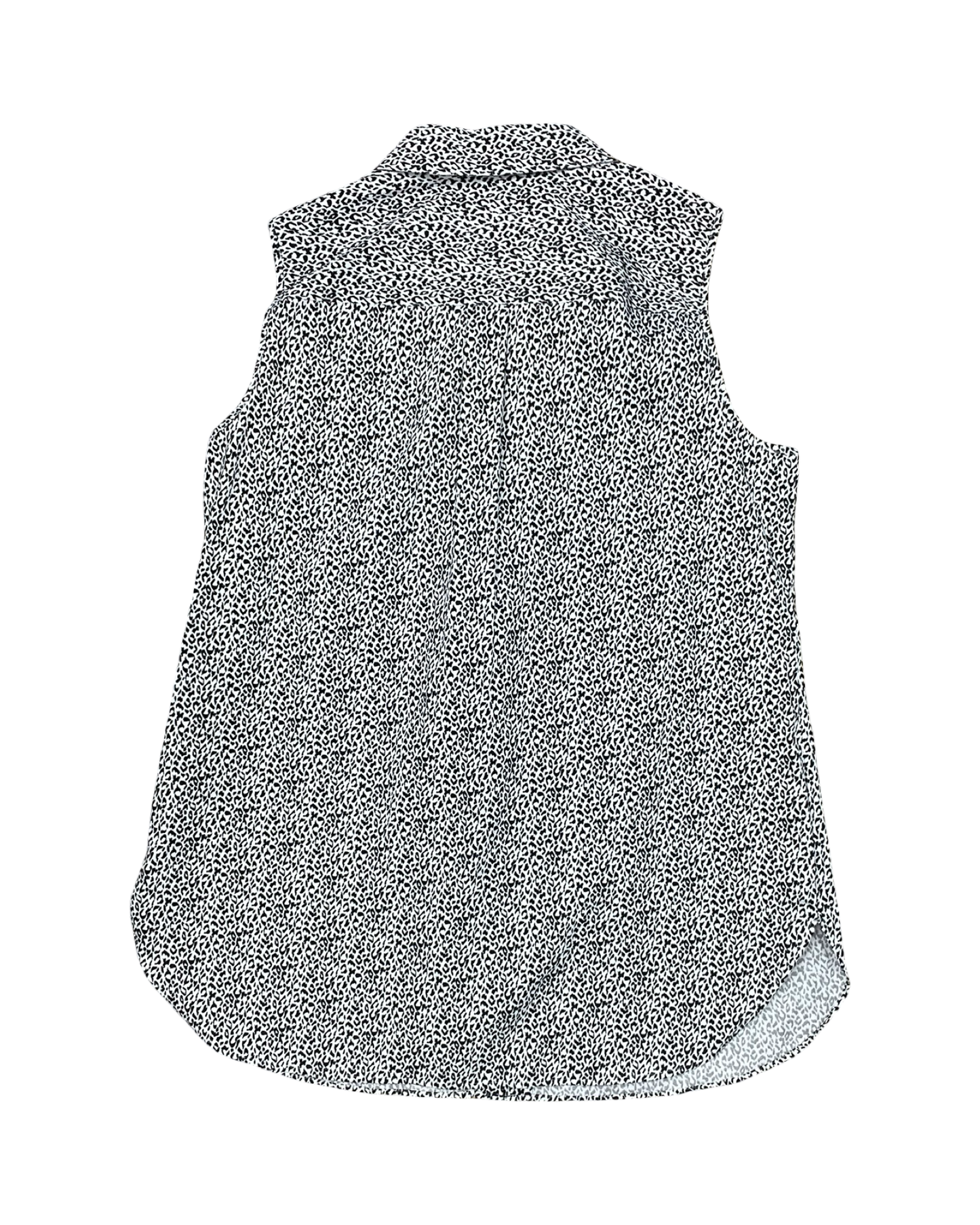 Blouse Sleeveless By Chicos In Black & White, Size:L