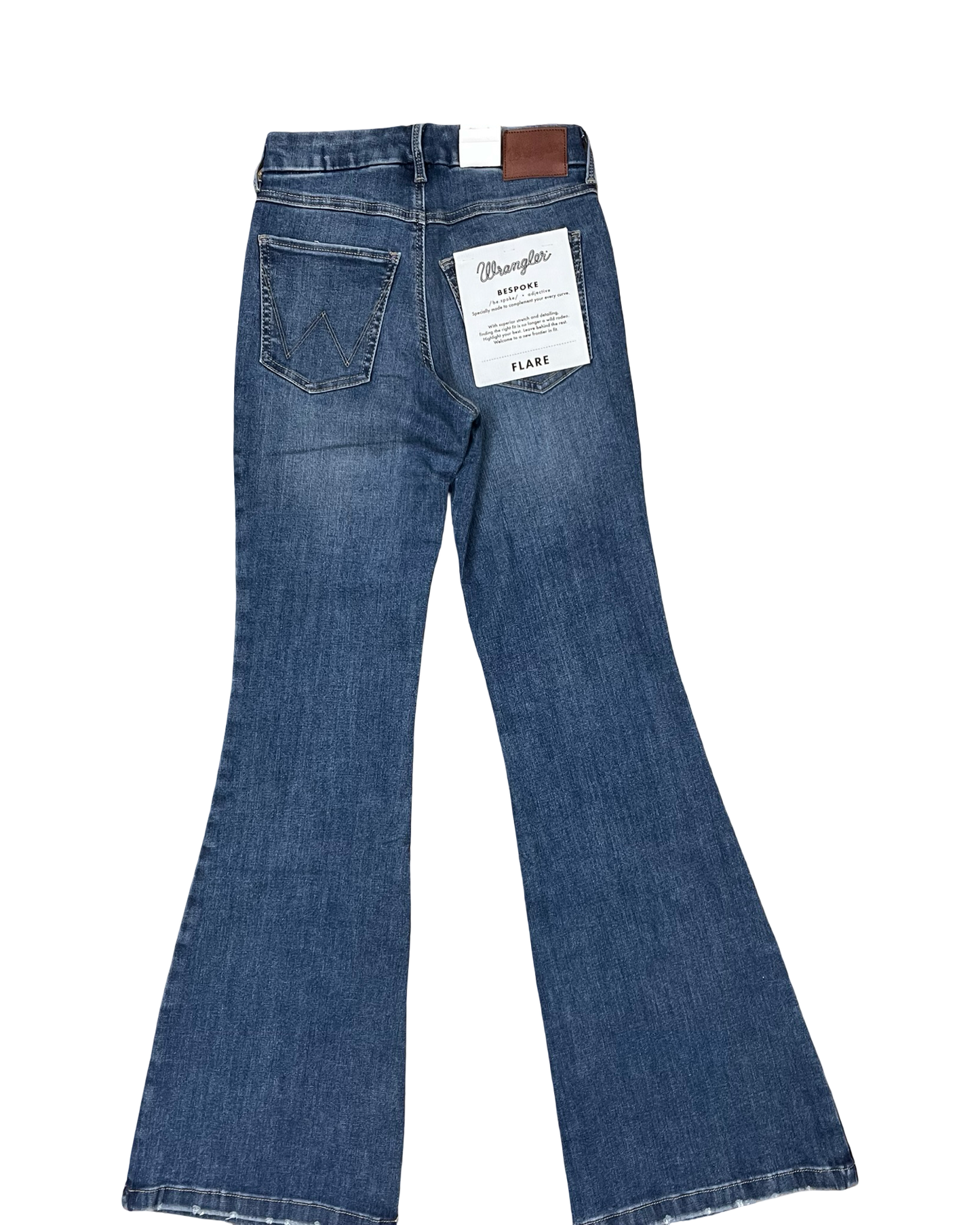 Jeans Flared By Wrangler In Blue Denim, Size:2