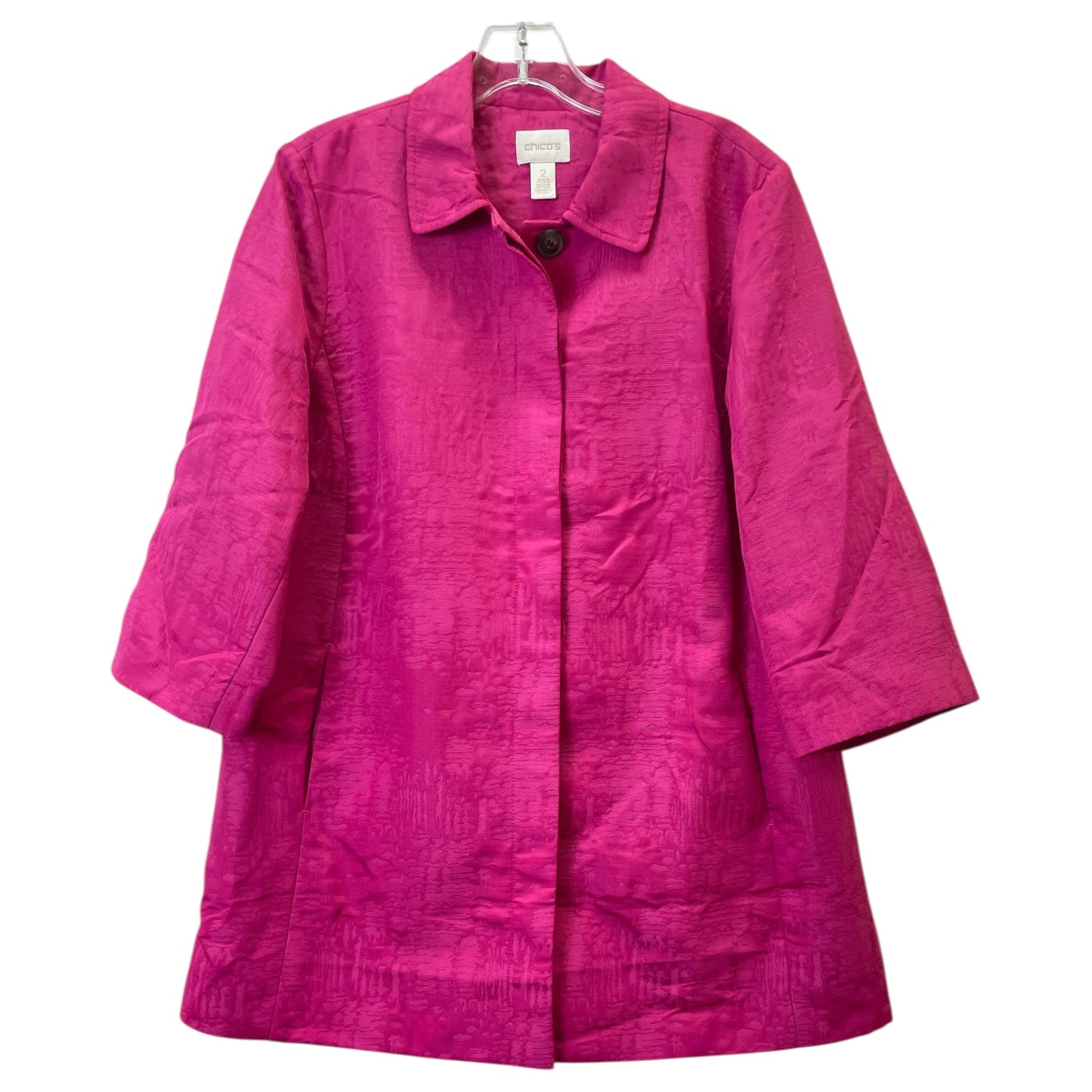 Blazer By Chicos In Pink, Size:L