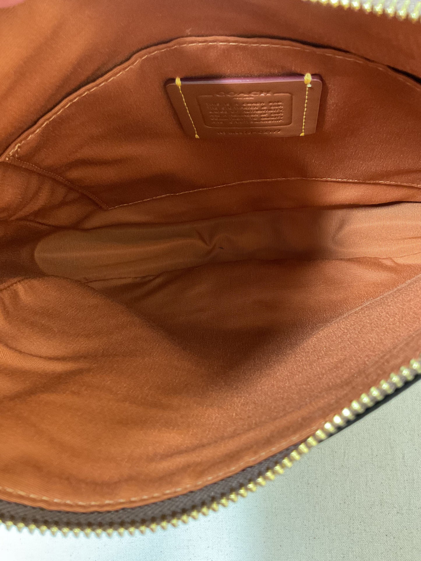 Crossbody Designer By Coach In Black & Brown, Size:Medium