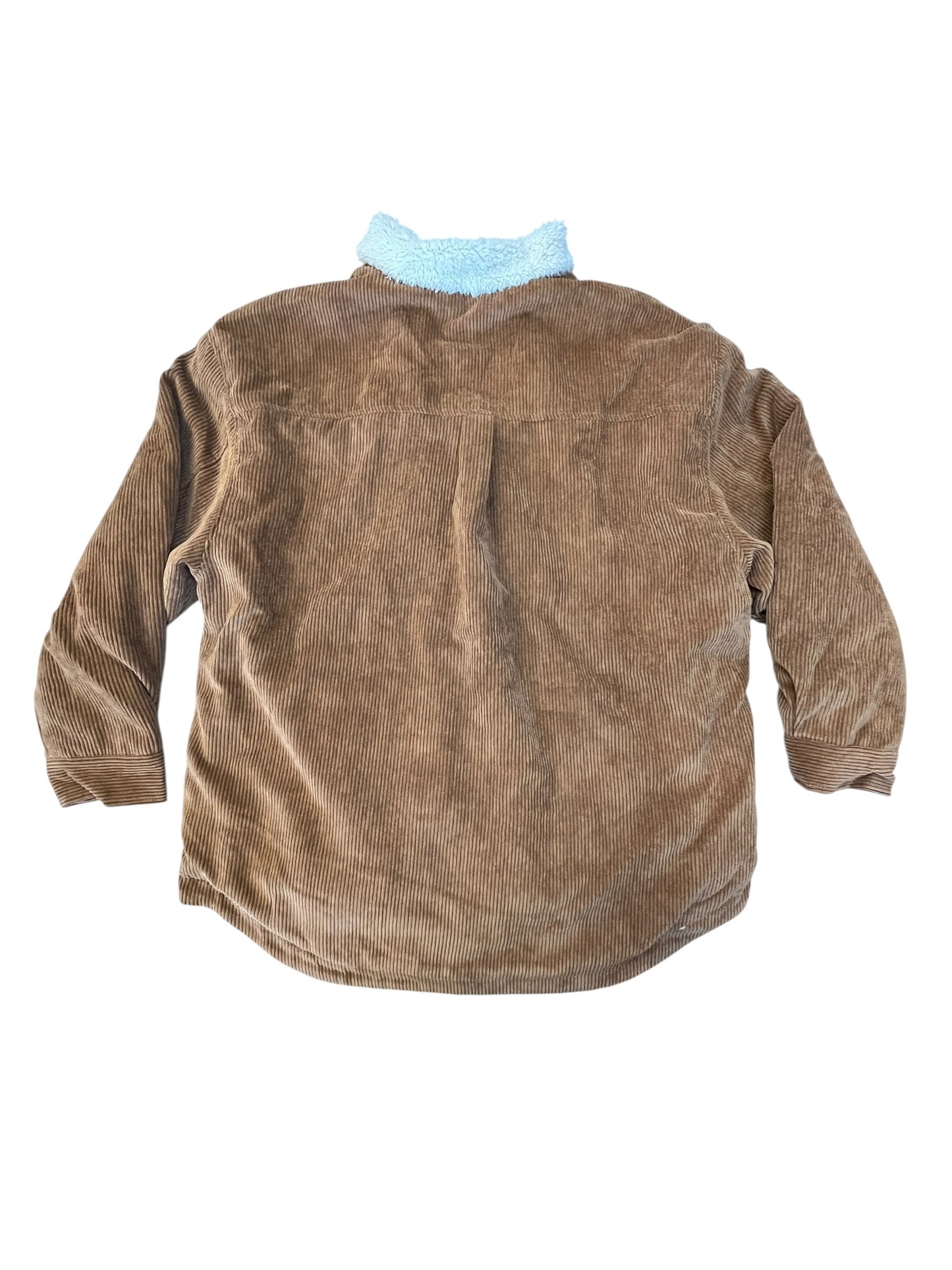 Jacket Faux Fur & Sherpa By Ashley In Brown, Size:Xl