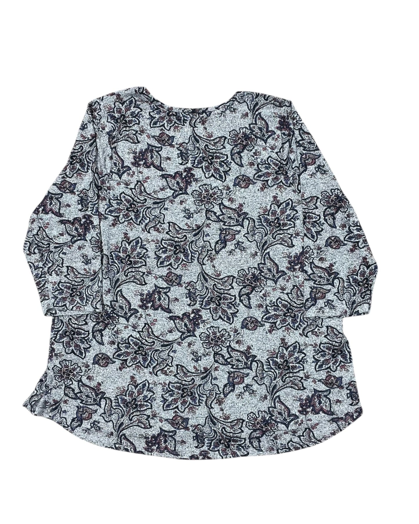 Top 3/4 Sleeve By Lane Bryant In Grey, Size:2X