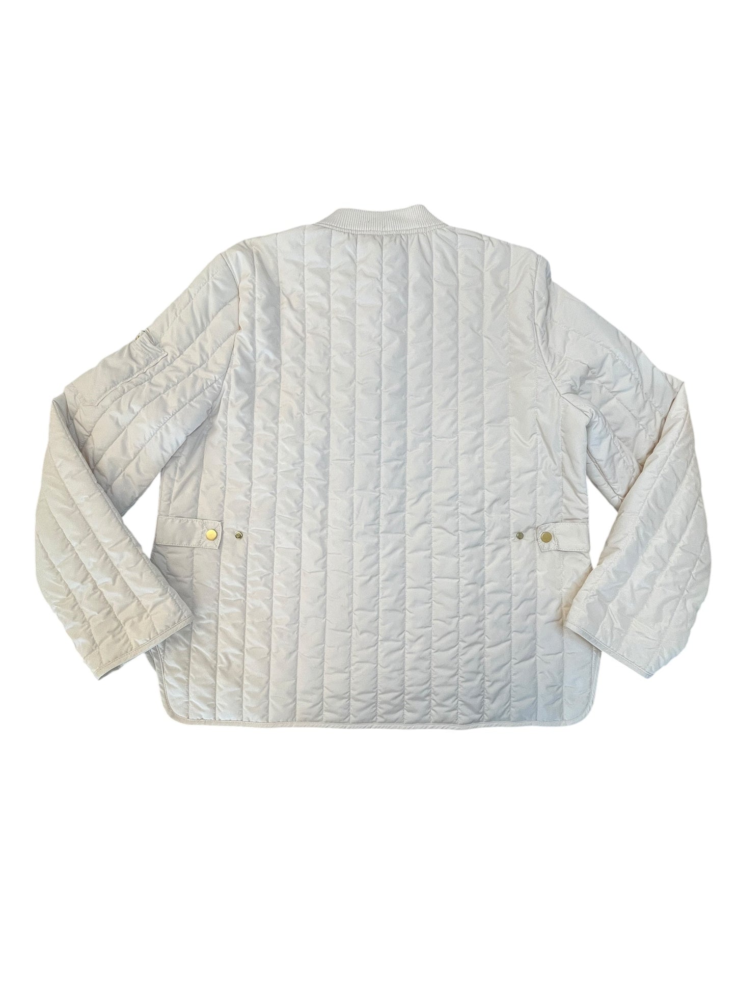 Jacket Puffer & Quilted By Banana Republic In Cream, Size:Xl