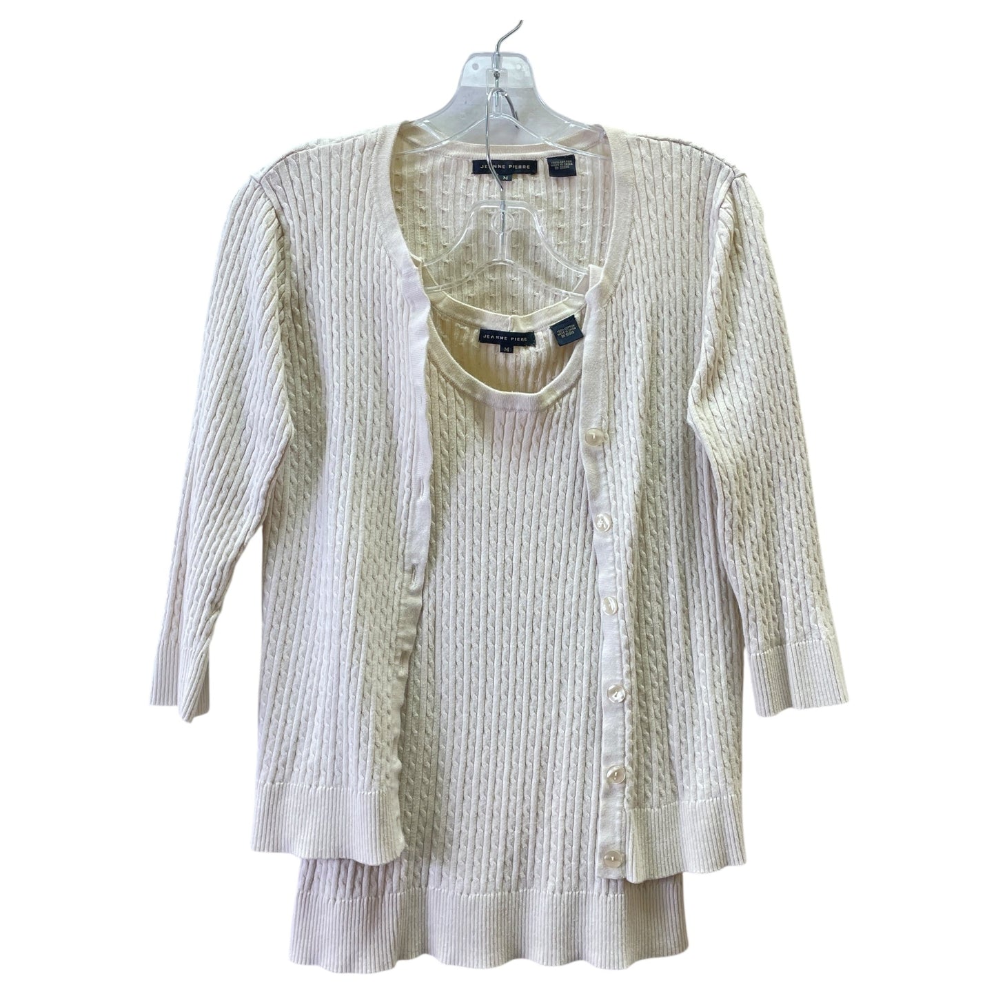 Sweater 2Pc By Jeanne Pierre In Beige, Size:M