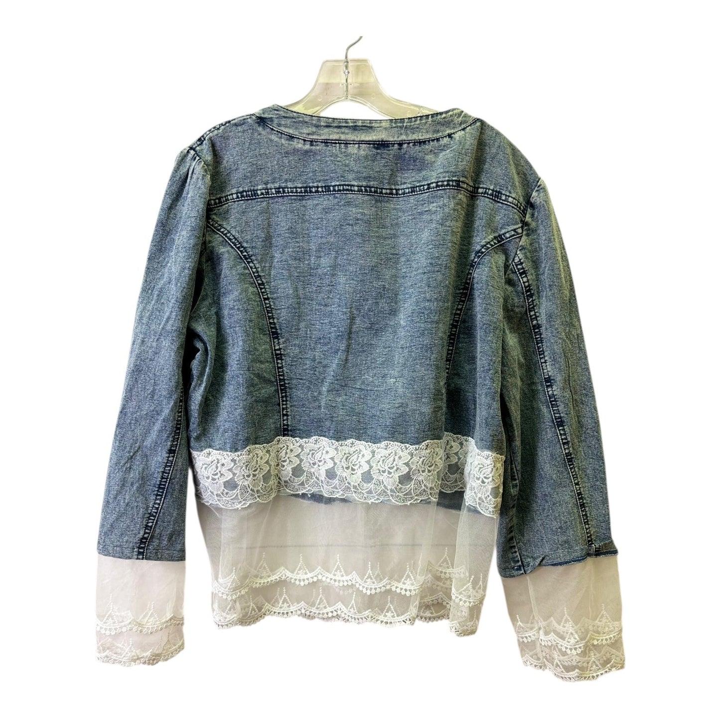 Jacket Denim By Cme In Blue Denim, Size:2X