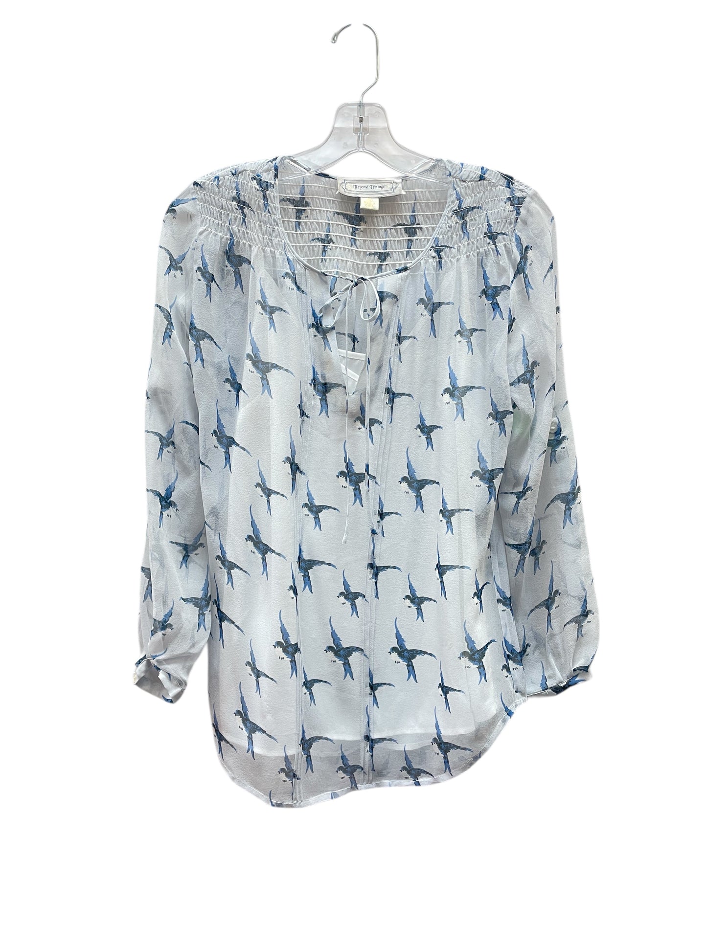Blouse Ls By Beyond Vintage In Blue, Size:Xs