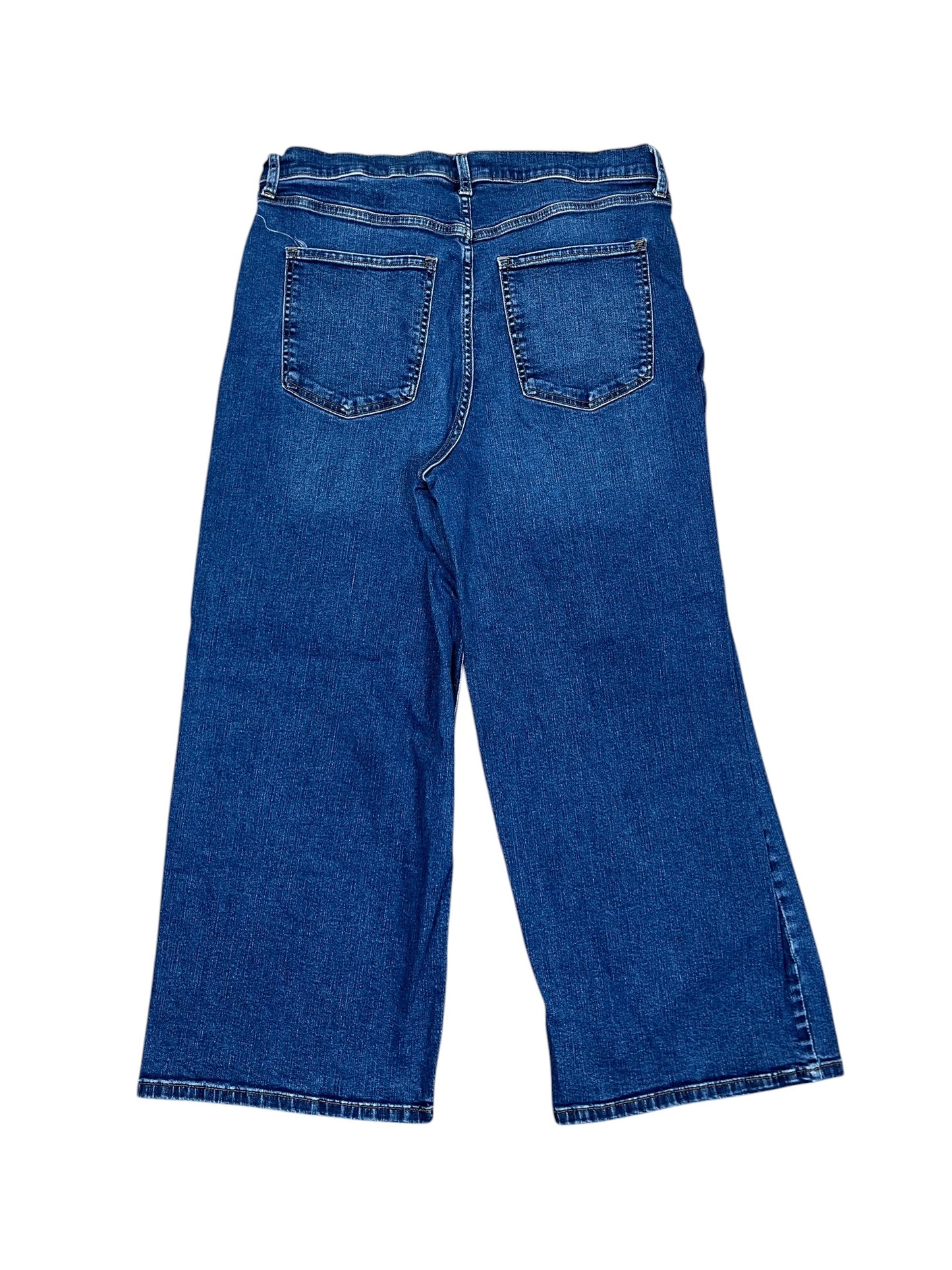 Jeans Wide Leg By Banana Republic In Blue Denim, Size:16