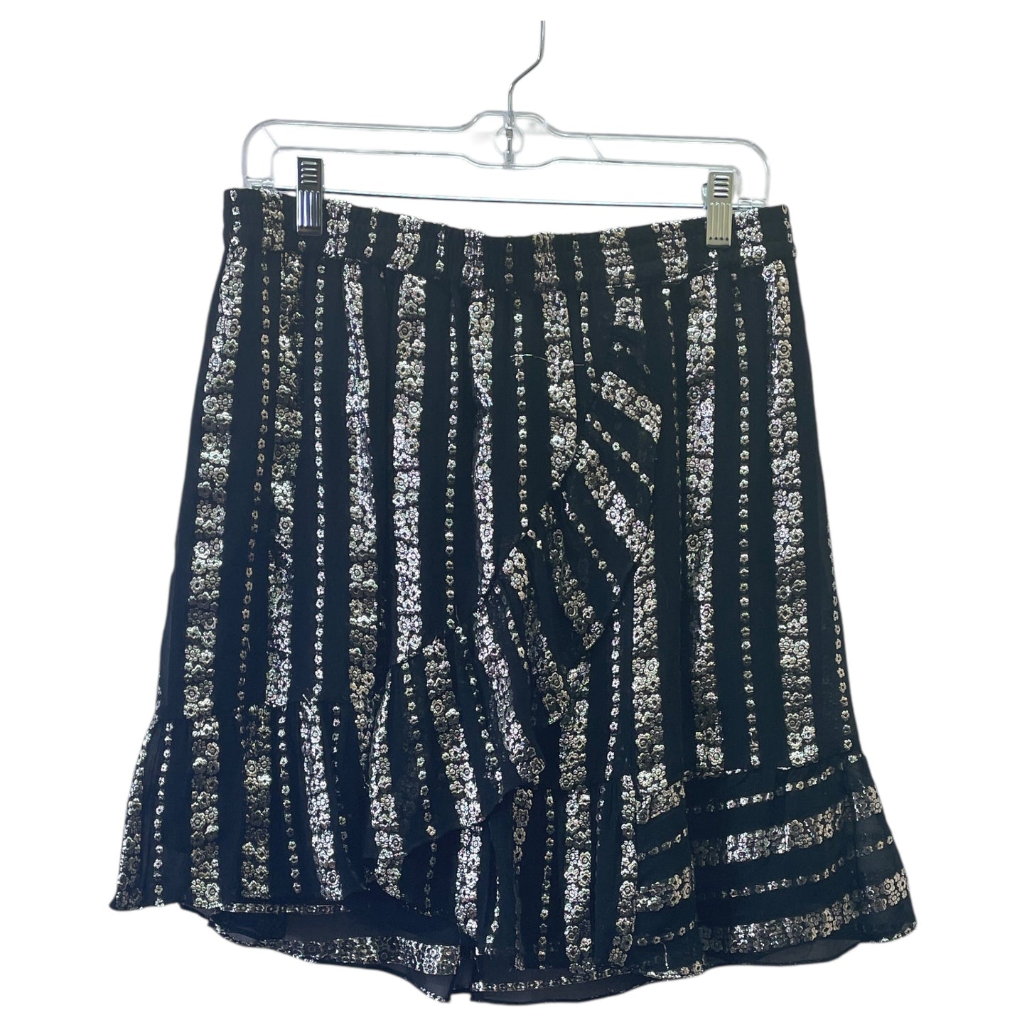 Skirt Mini & Short By Michael By Michael Kors In Black & Silver, Size:Xl