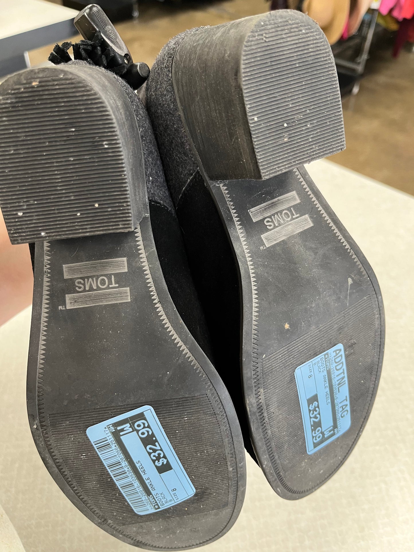 Boots Ankle Heels By Toms In Black, Size:8