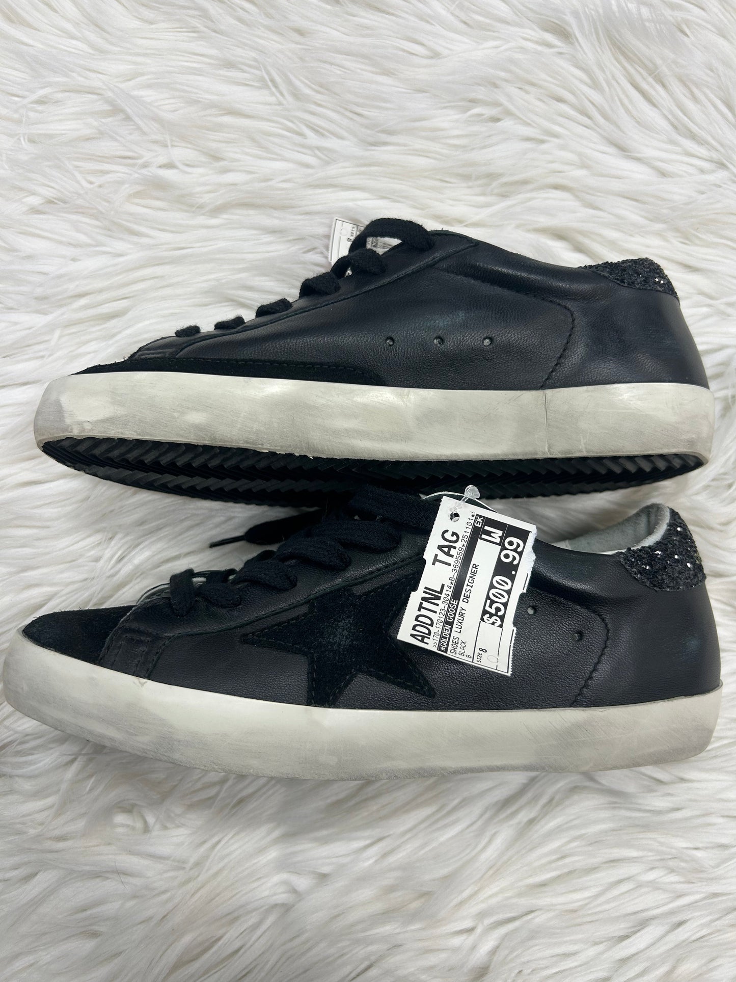 Shoes Luxury Designer By Golden Goose In Black, Size:8