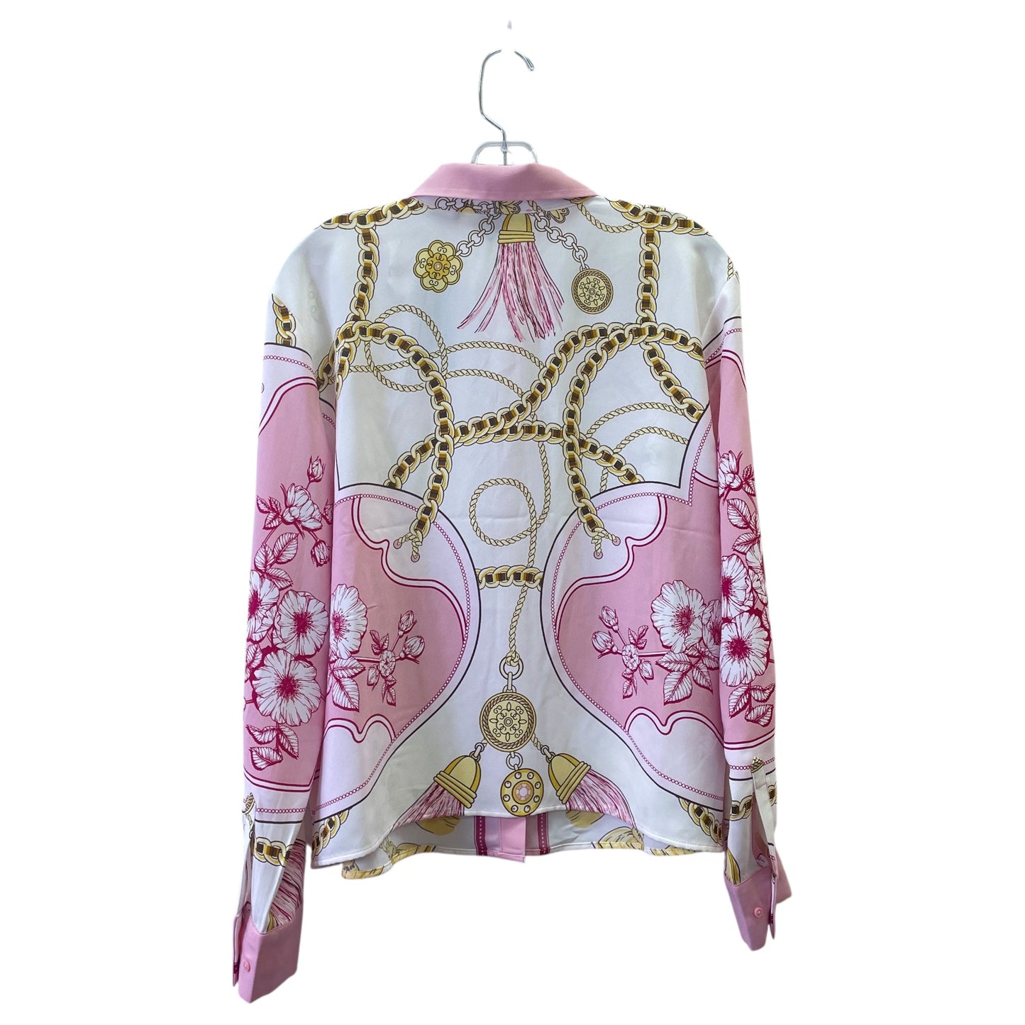 Top Ls By Rachel Roy In Pink & White, Size:L