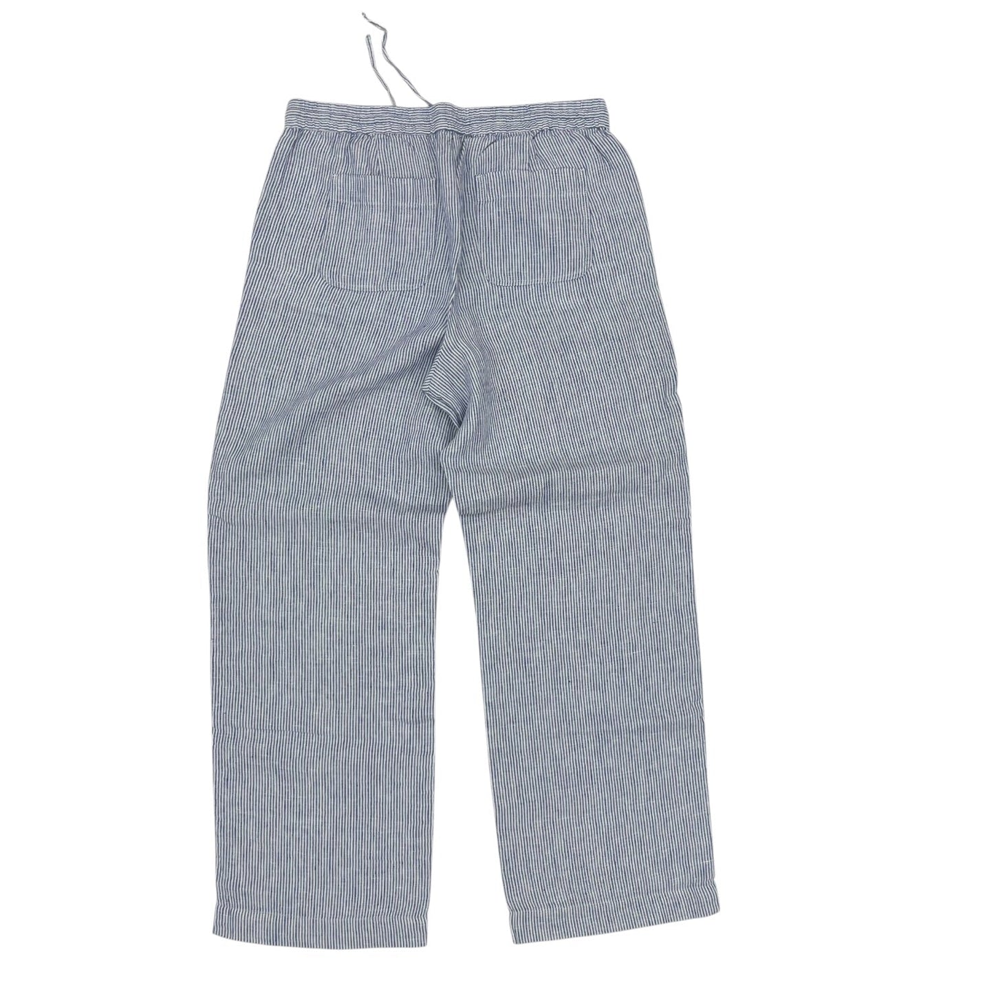 Pants Linen By Talbots In Blue & White, Size:10