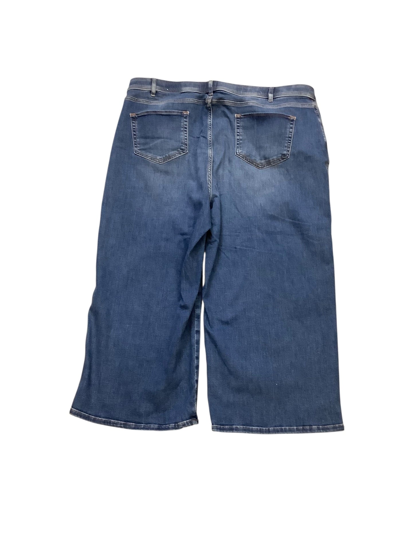 Jeans Wide Leg By J. Jill In Blue Denim, Size:22