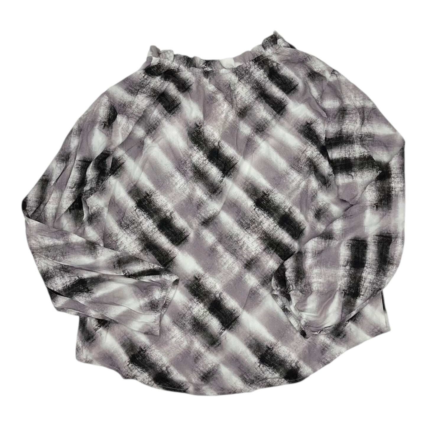 Blouse Ls By Cloth & Stone In Grey & White, Size:L