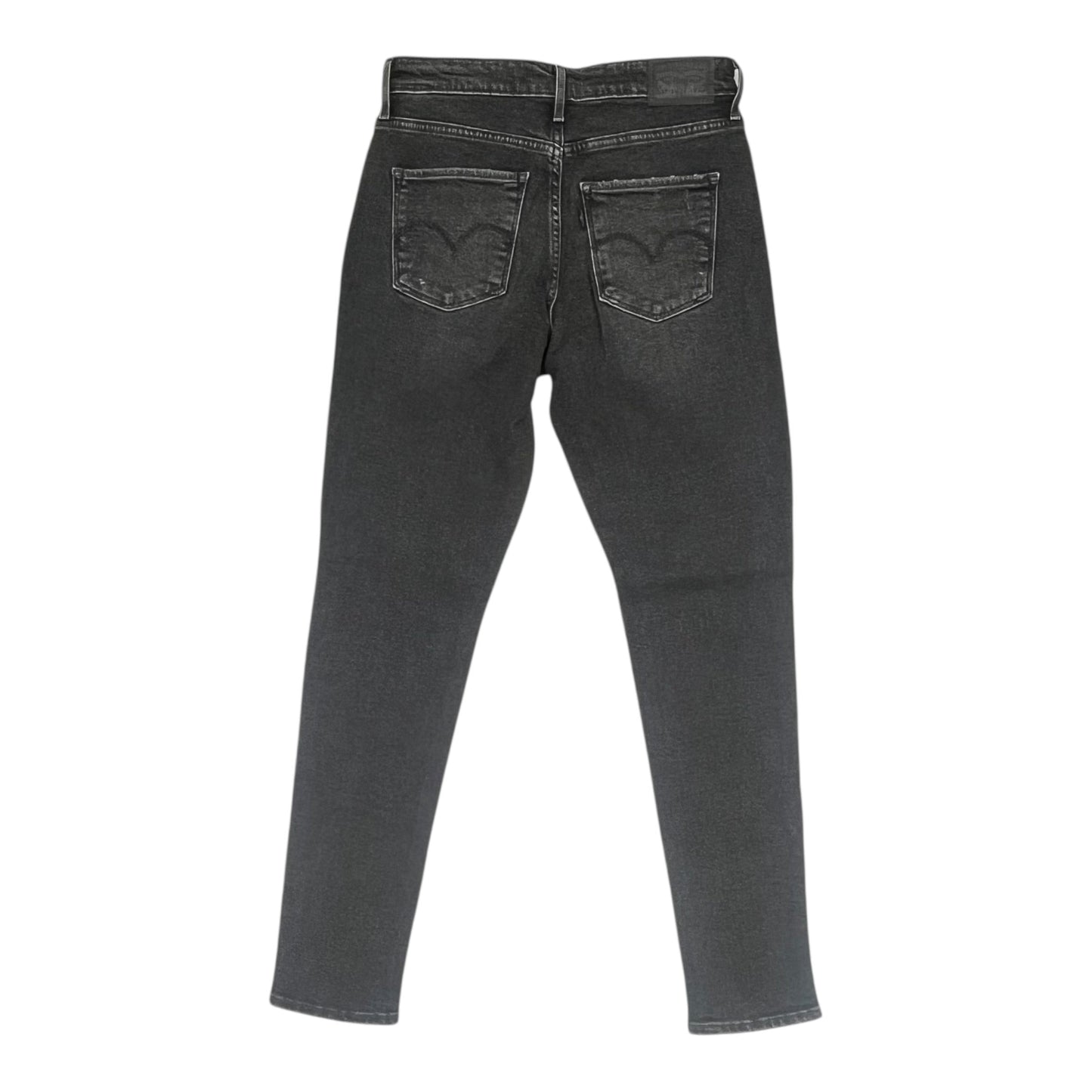 Jeans Skinny By Levis In Black Denim, Size:6