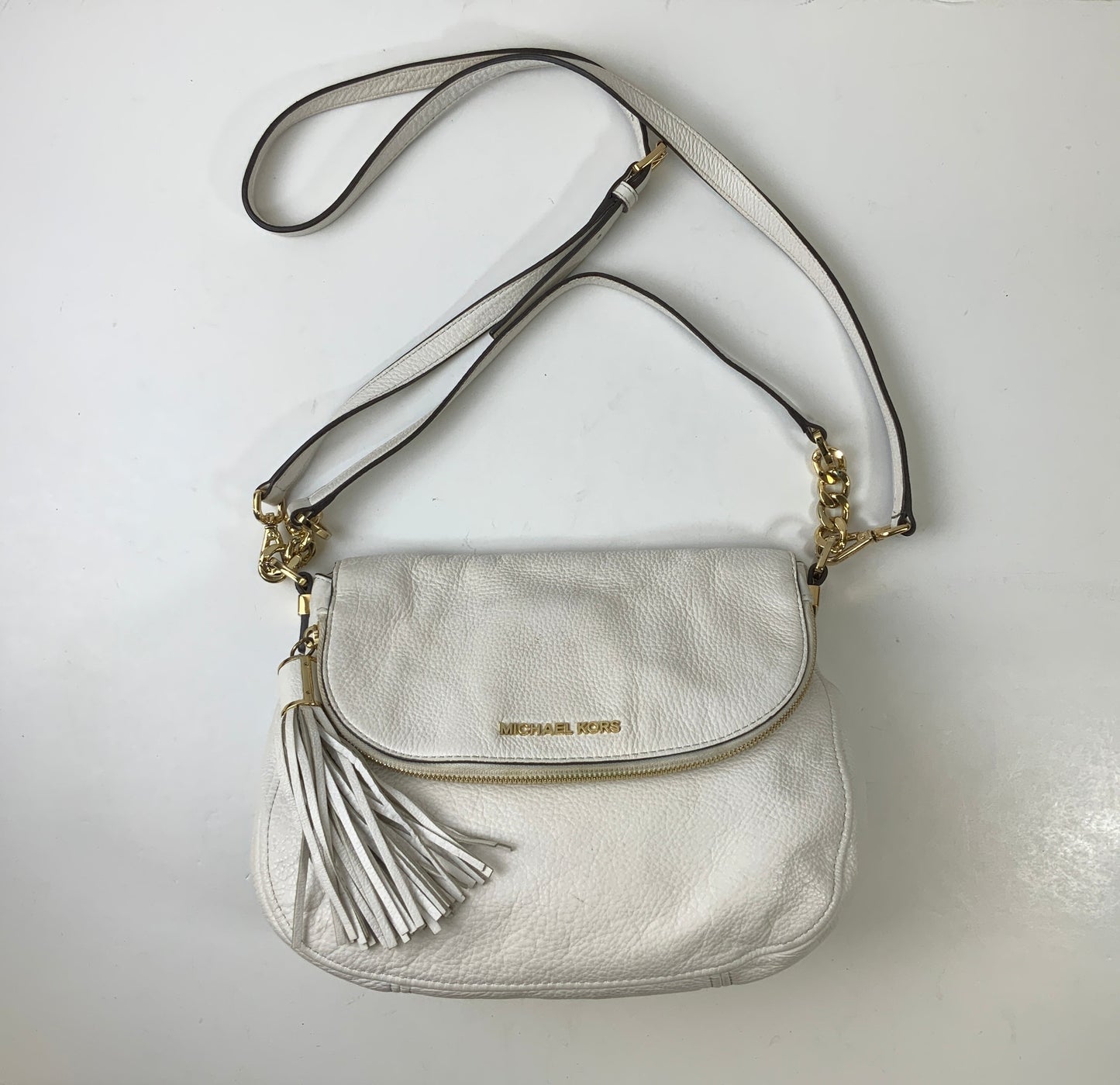 Crossbody Designer By Michael Kors Collection In White, Size:Medium