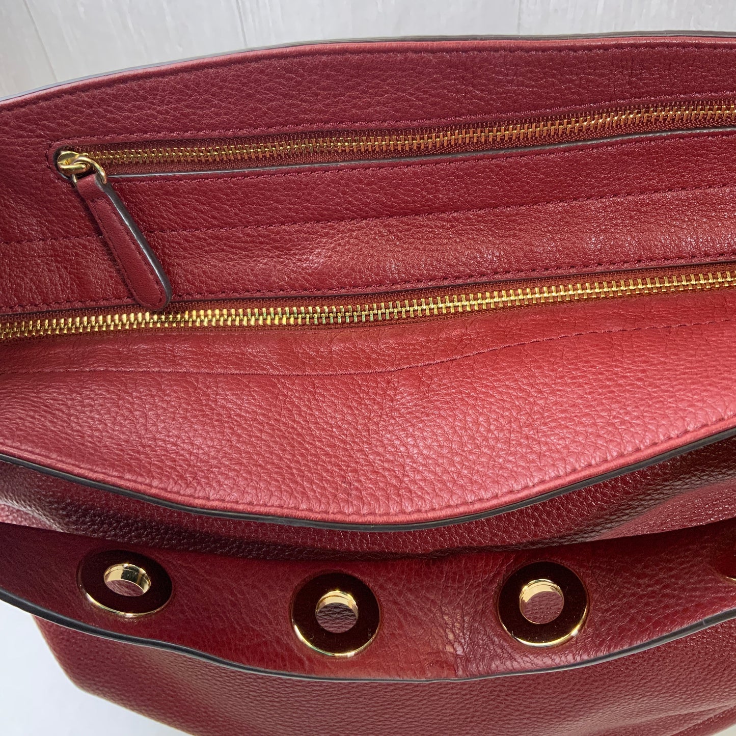 Handbag Designer By Michael Kors In Red, Size:Large