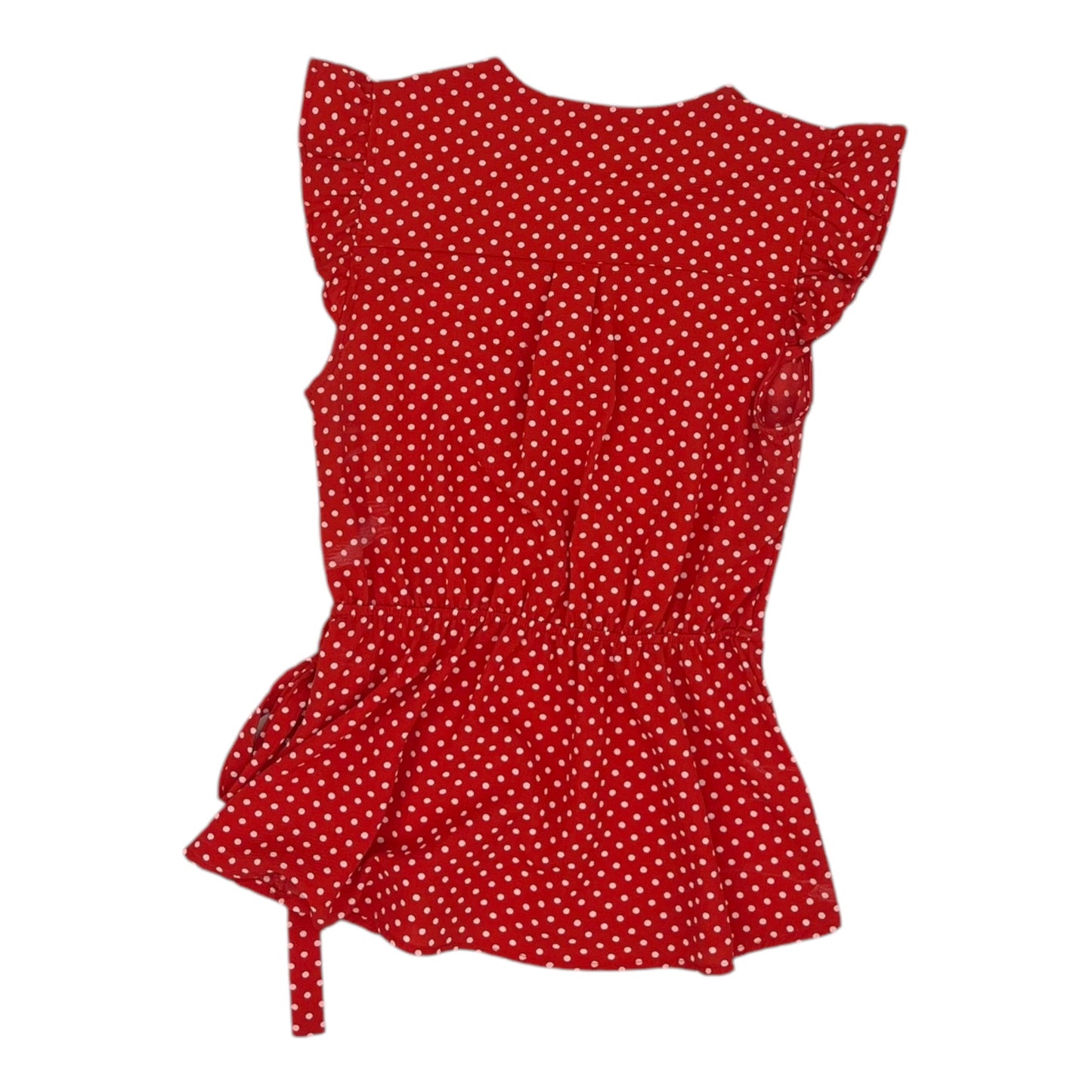 Blouse Ss By Monteau In Red & White, Size:M