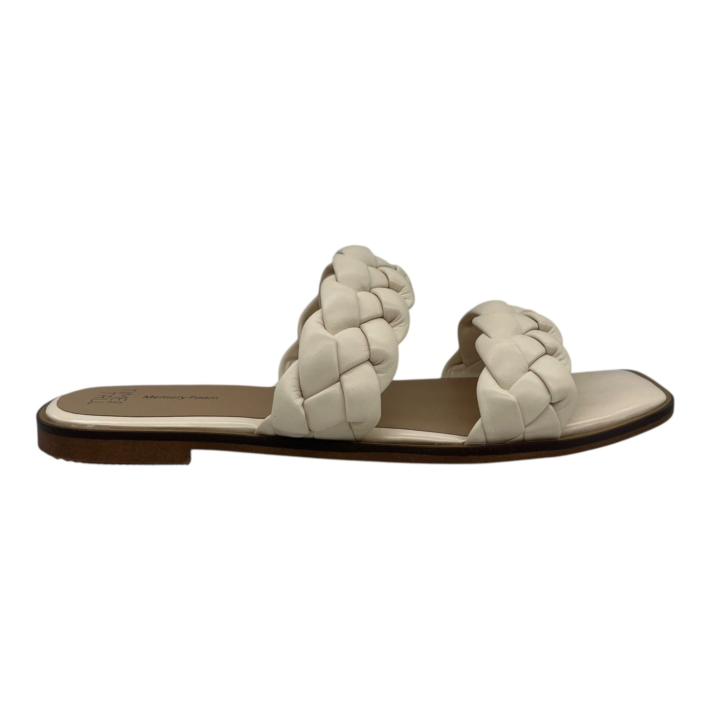 Sandals Flats By Time And Tru In Cream, Size:9