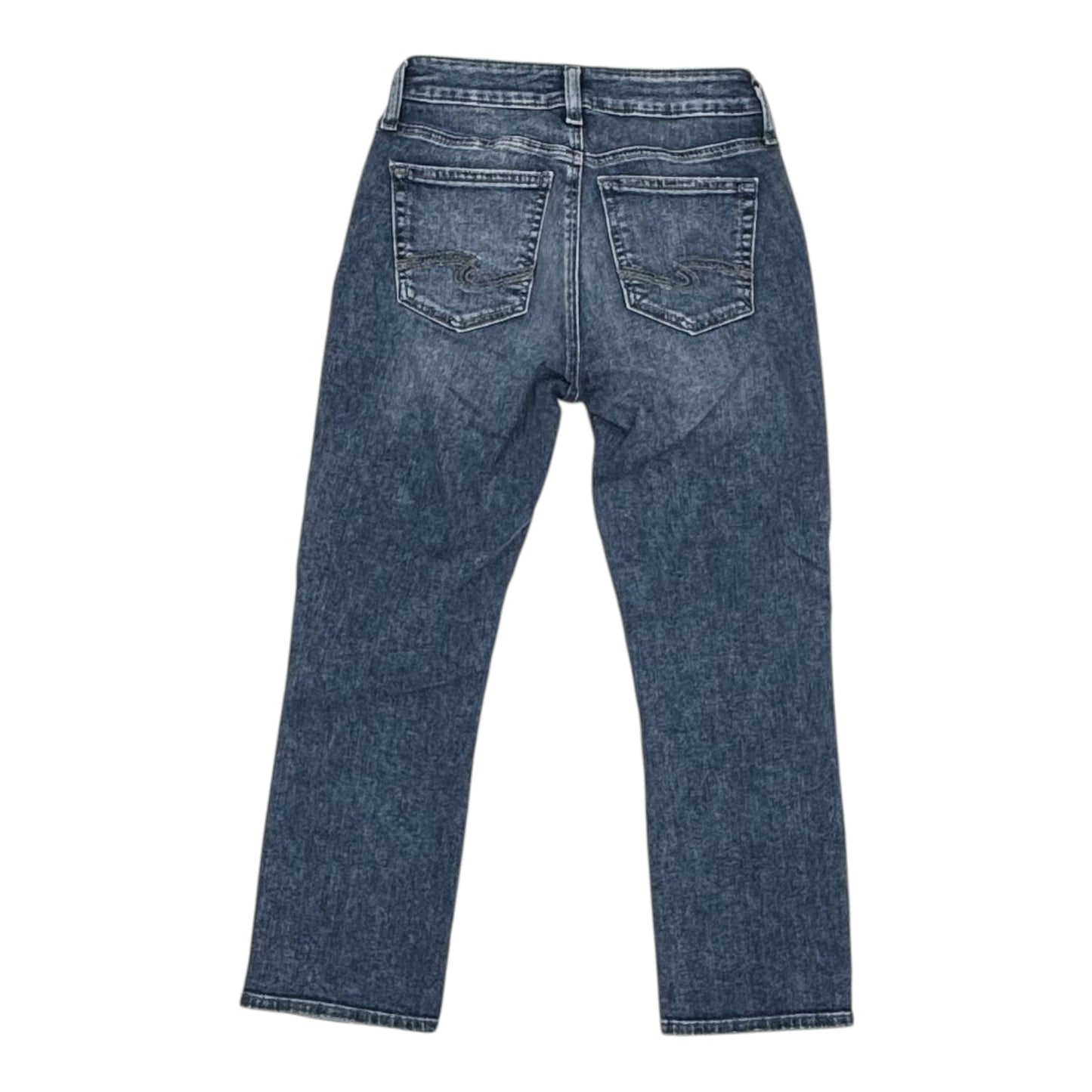 Jeans Cropped By Silver In Blue Denim, Size:2