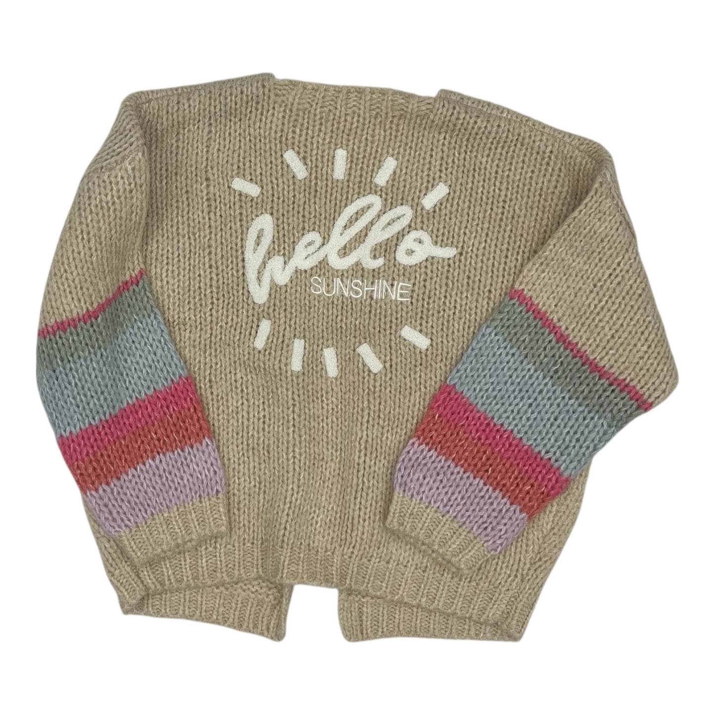 Sweater Cardigan By Saltwater Luxe In Tan, Size:L