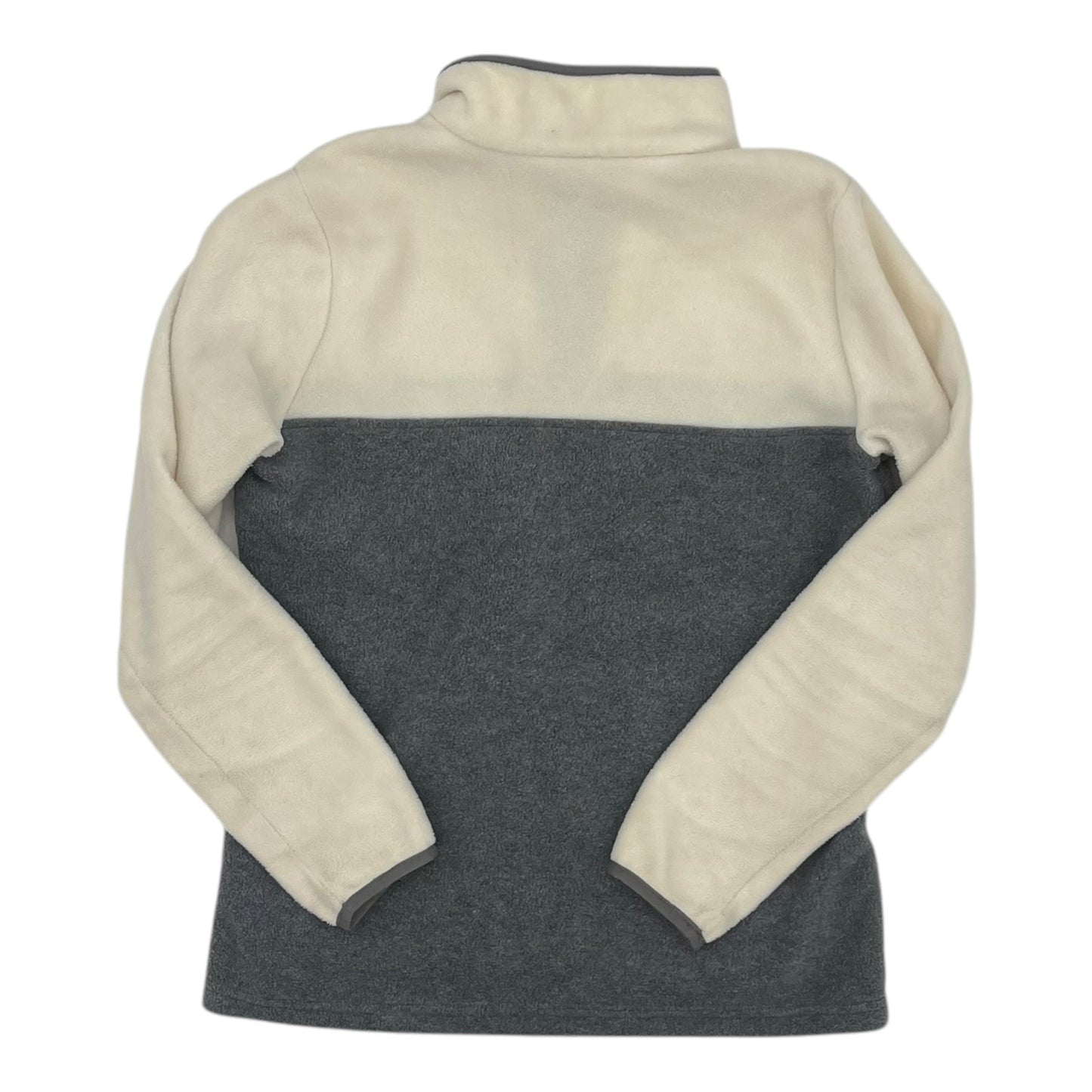 Athletic Sweatshirt Collar By Columbia In Cream & Grey, Size:M