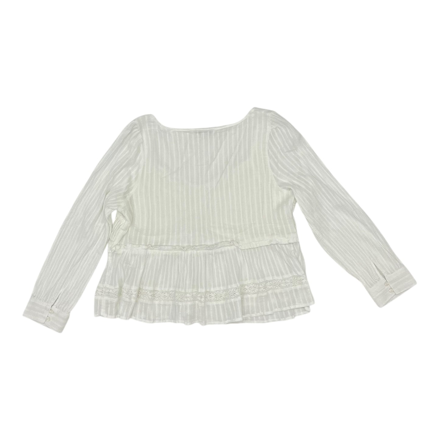 BLOUSE LS by AMERICAN EAGLE In WHITE, Size: L