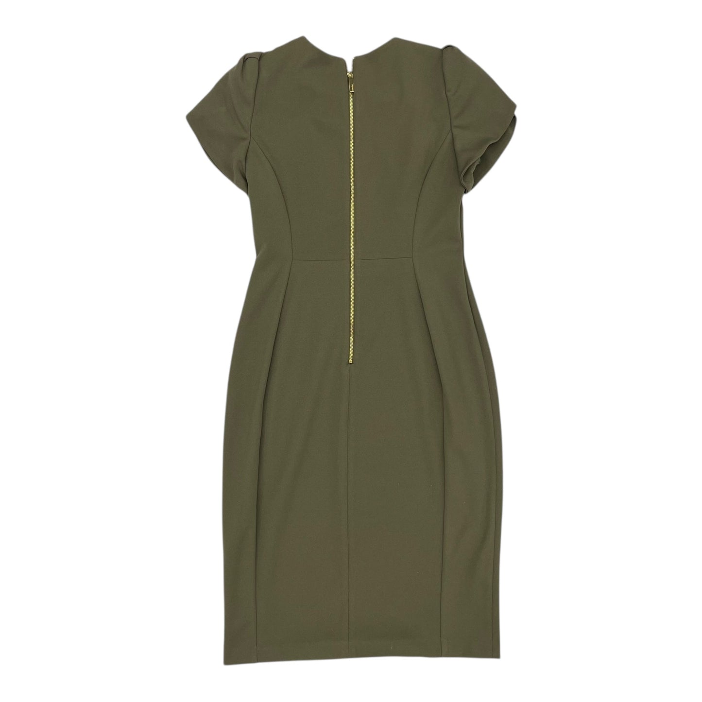Dress Work By Calvin Klein In Green, Size:6