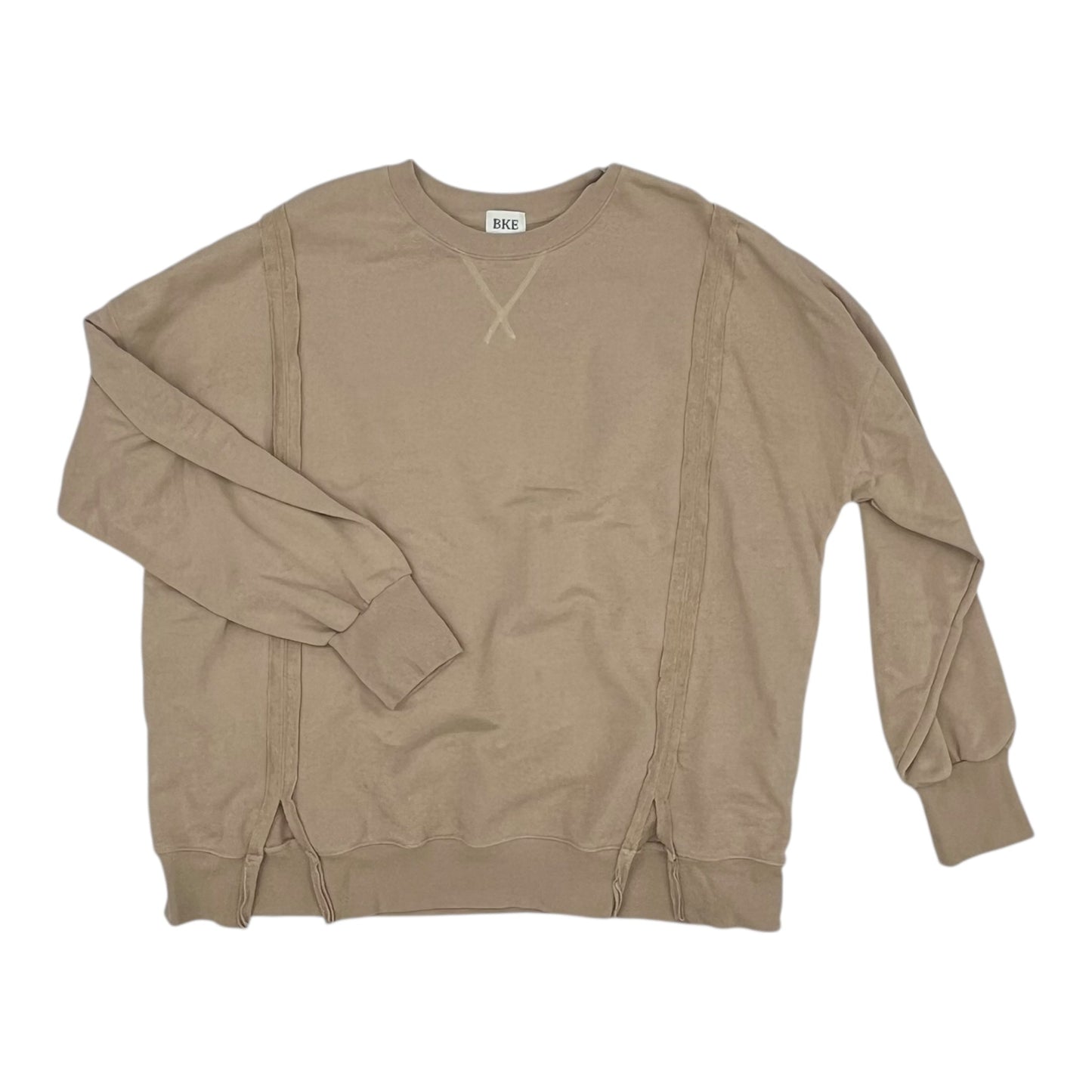 Sweatshirt Crewneck By Bke In Tan, Size:Xl