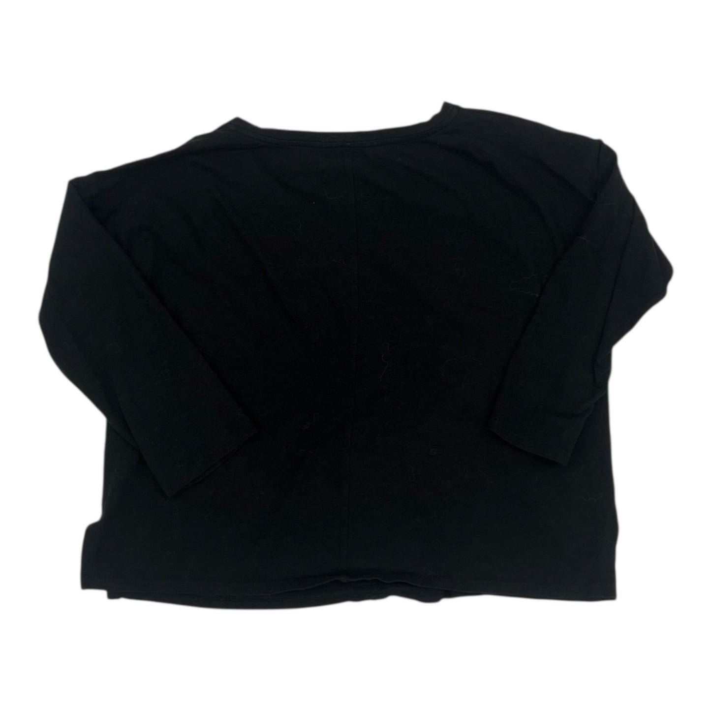 Top 3/4 Sleeve By Eileen Fisher In Black, Size:Xs